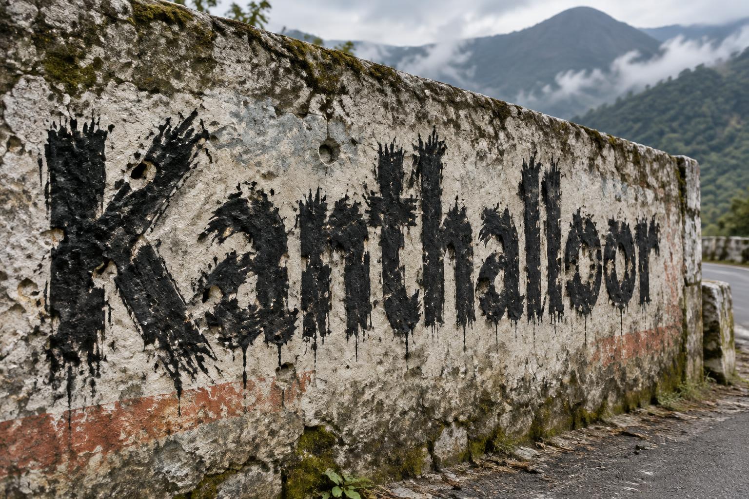 "Kanthalloor" — Brush Dry text effect