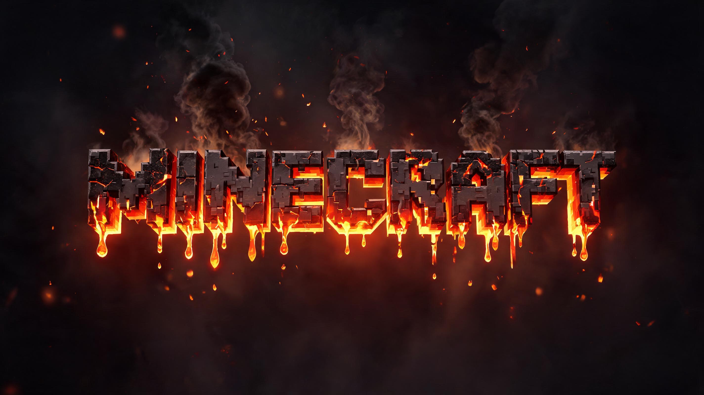 "Minecraft" — Fire Smoke | AI Text Effect Generator