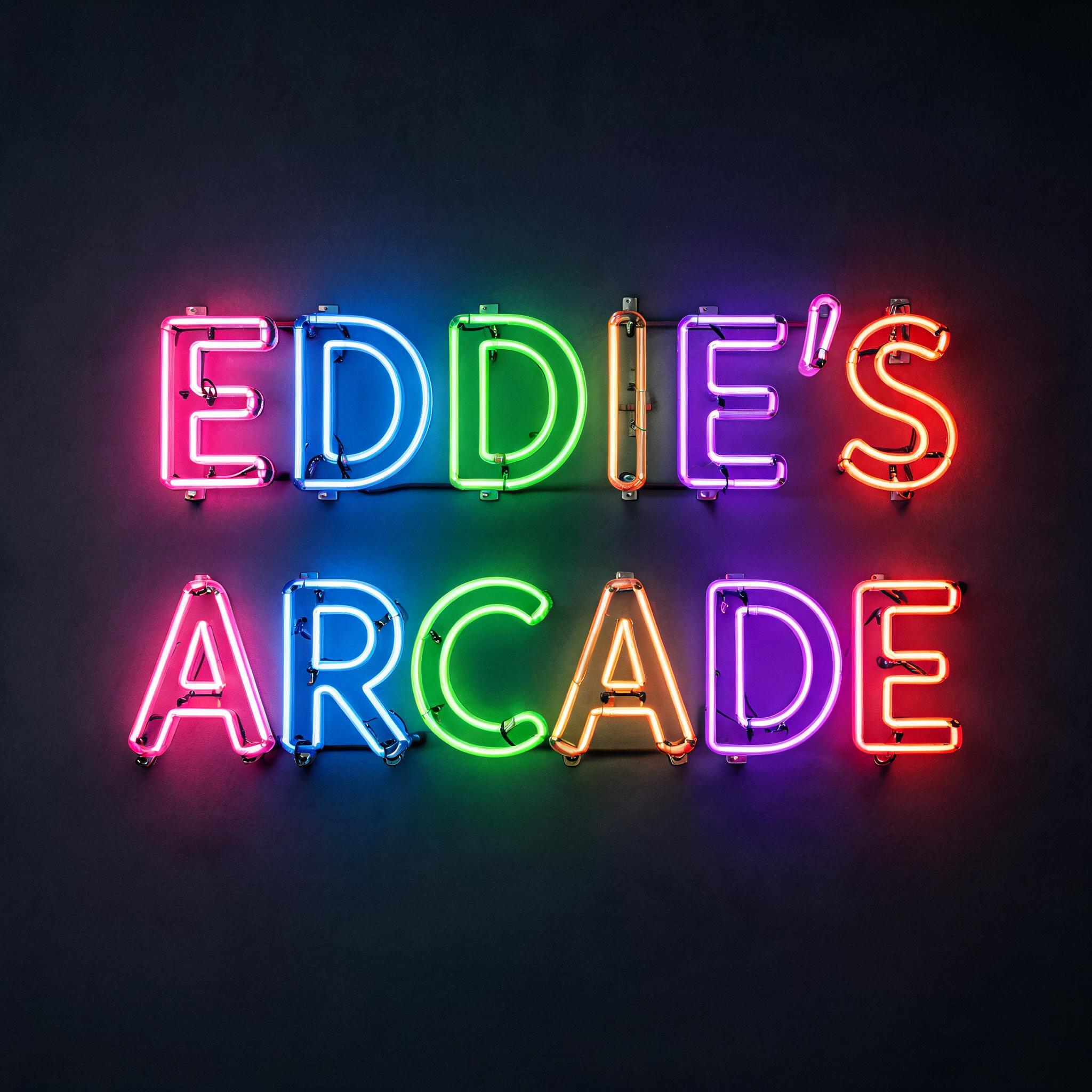 "EDDIE'S ARCADE" — Neon Sign | AI Text Effect Generator