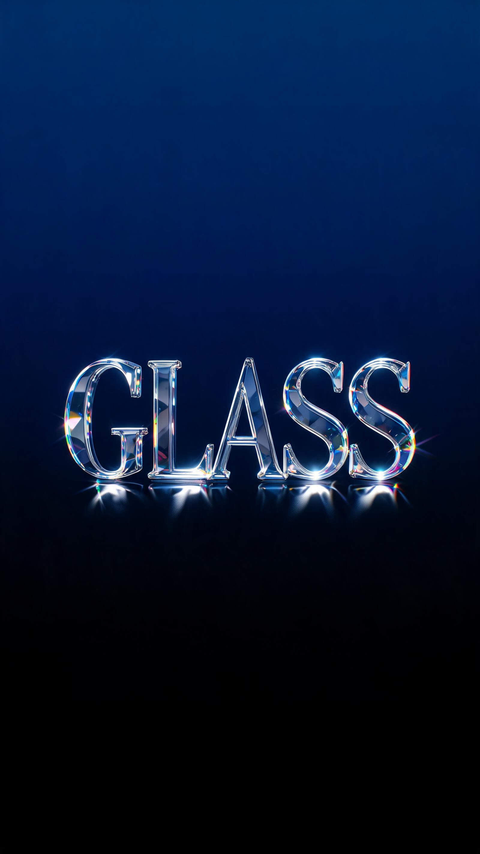 "GLASS" — Glass | AI Text Effect Generator