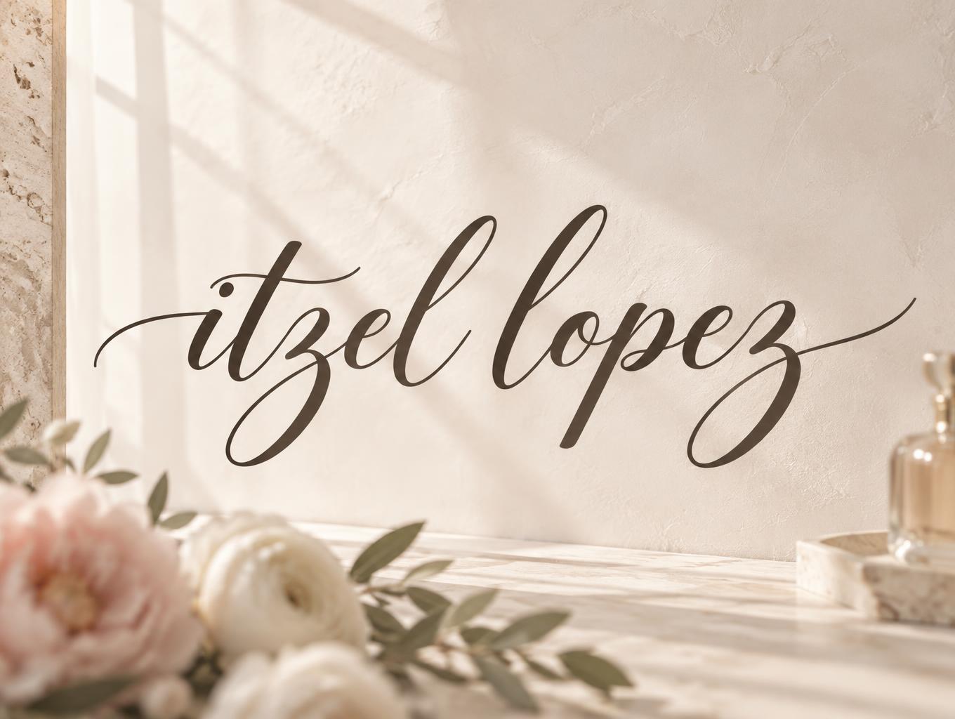"itzel lopez" —  | AI Text Effect Generator