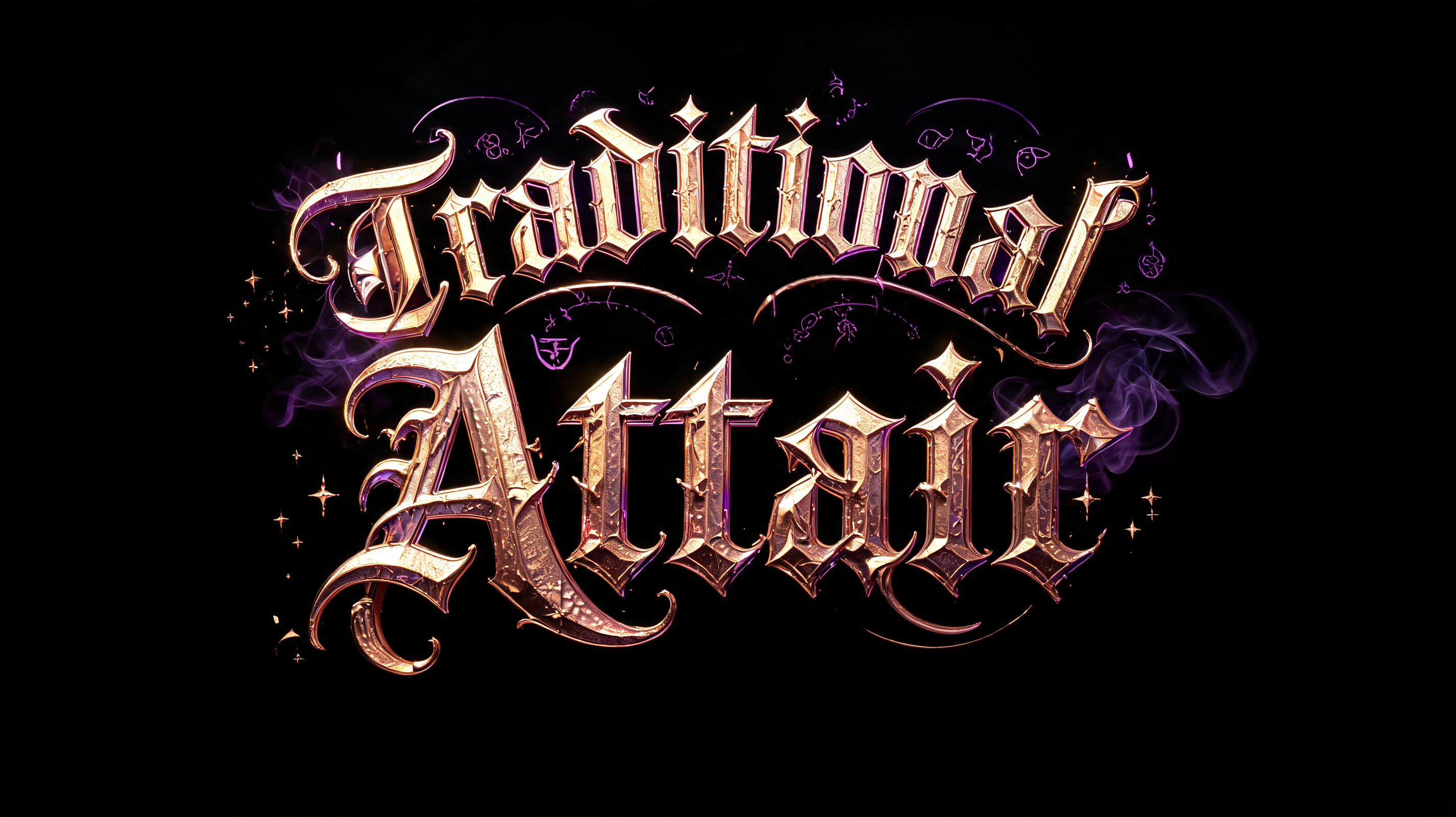"Traditional Attair" — Magic Fantasy text effect