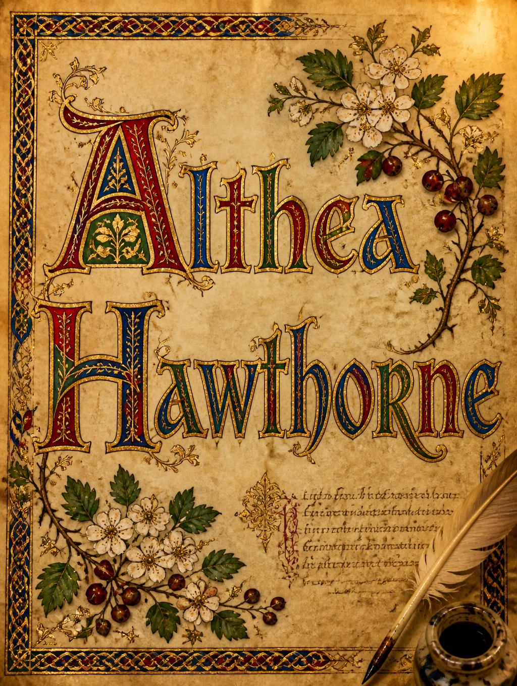 "Althea Hawthorne" — Medieval | AI Text Effect Generator