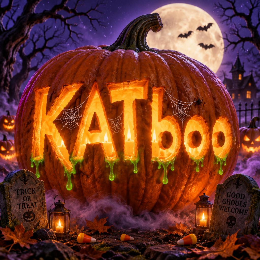 "KATboo" — Halloween text effect