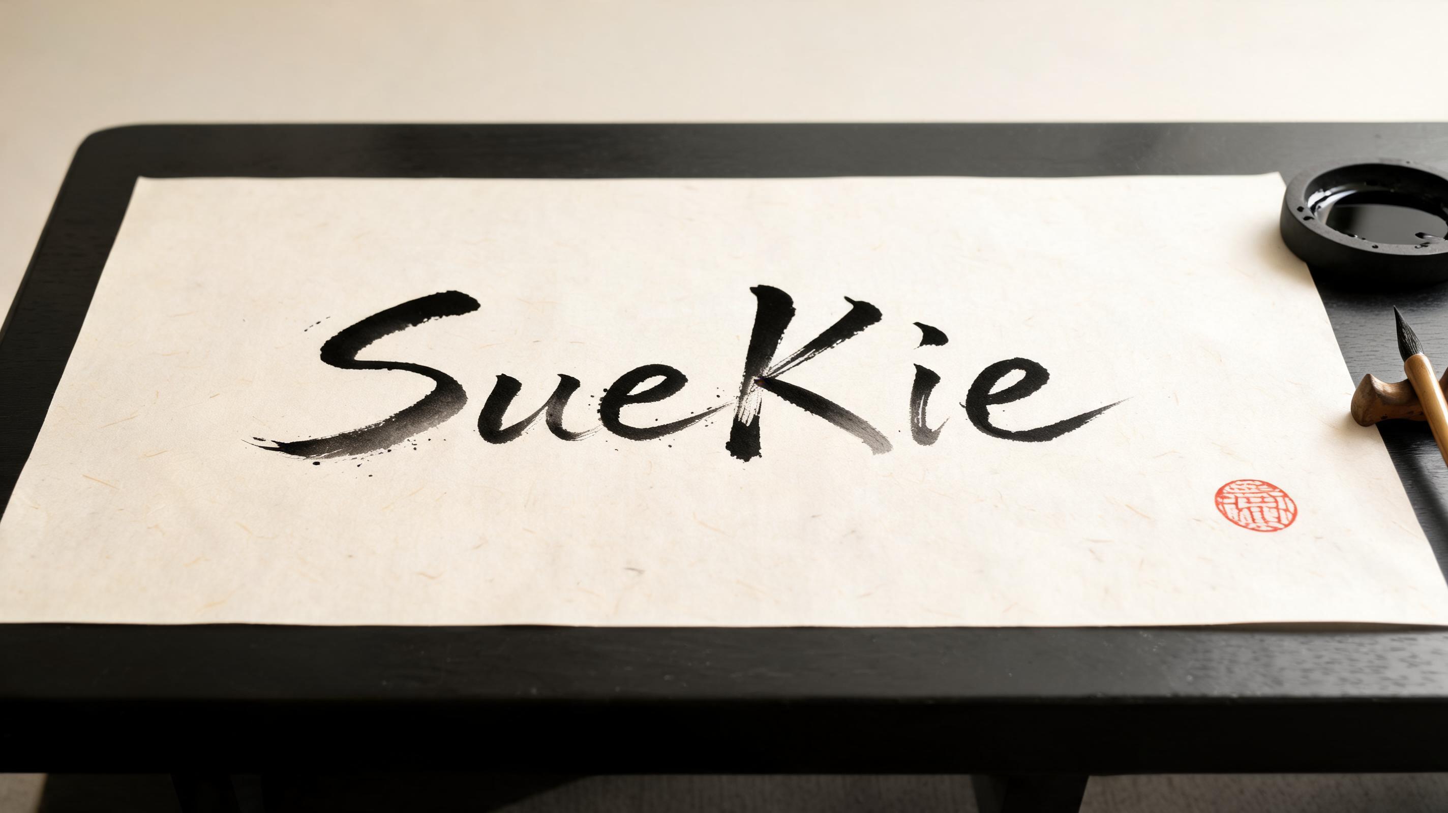 "SueKie" — Brush Japanese Ink | AI Text Effect Generator