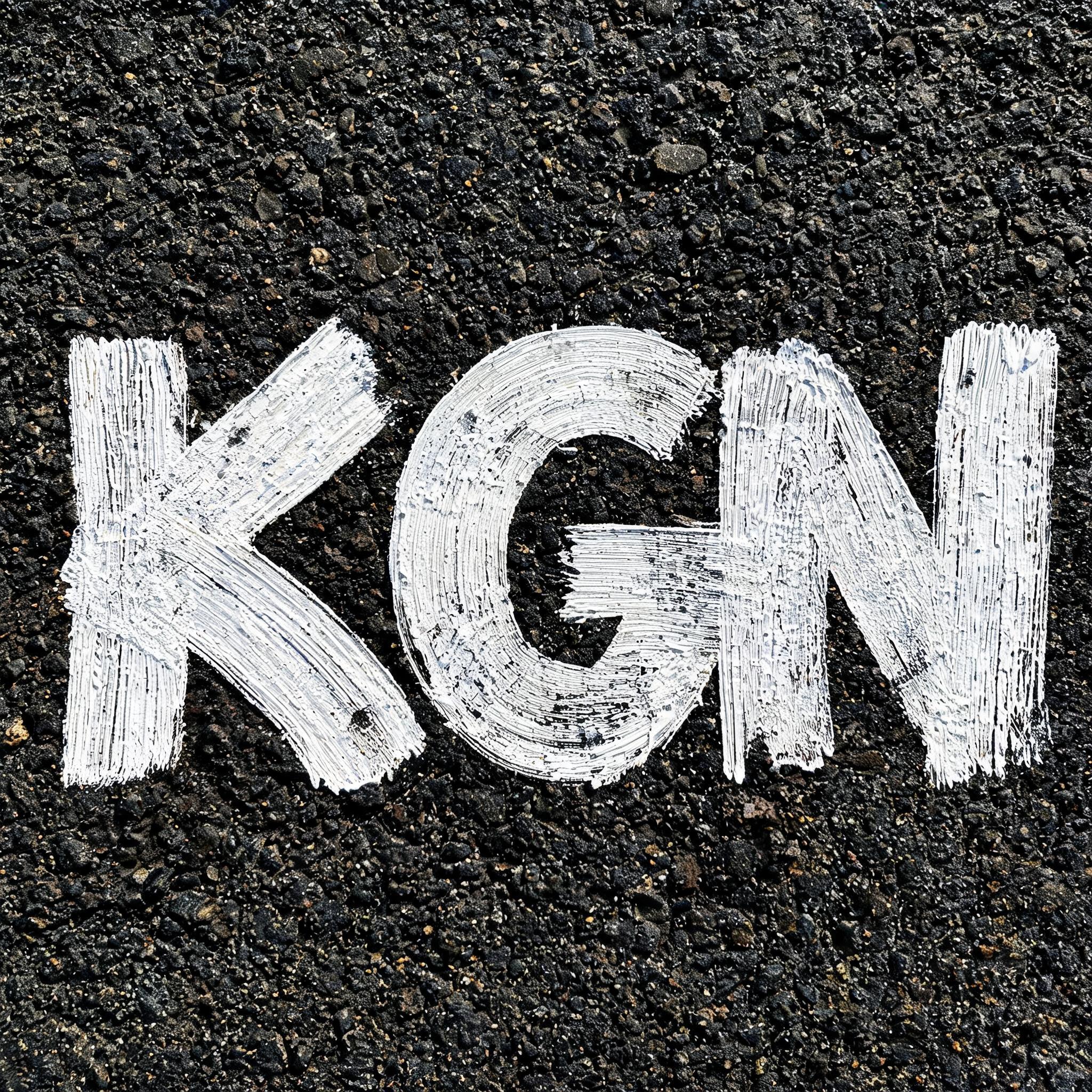 "KGN" — Brush Dry | AI Text Effect Generator