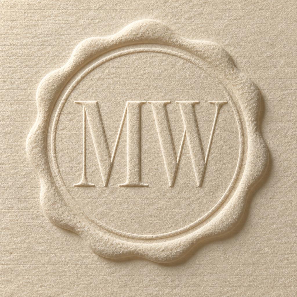 "MW" — Emboss | AI Text Effect Generator