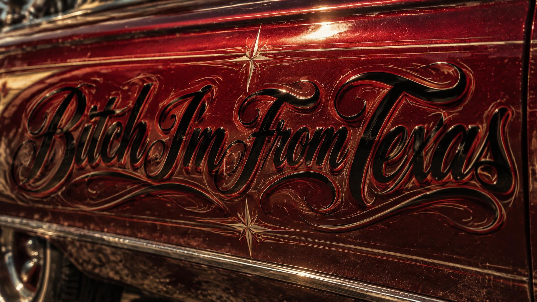 "Bitch I'm From Texas" — Chicano | AI Text Effect Generator