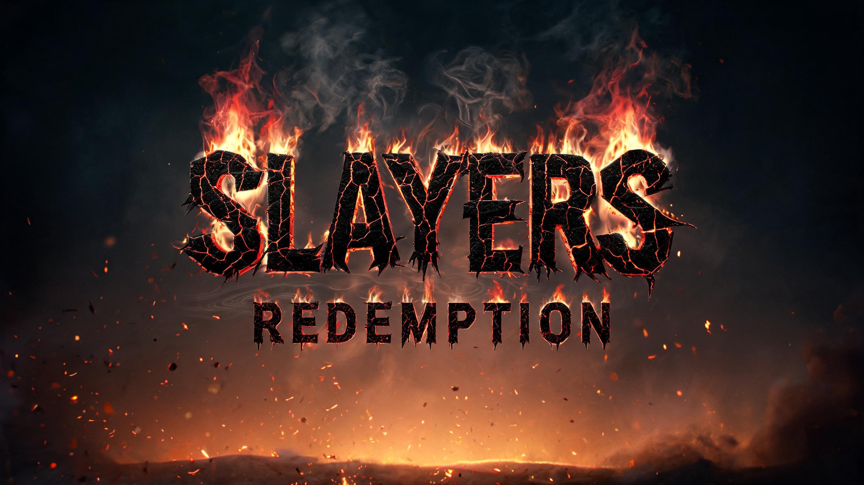 "Slayers Redemption" — Fire Smoke | AI Text Effect Generator