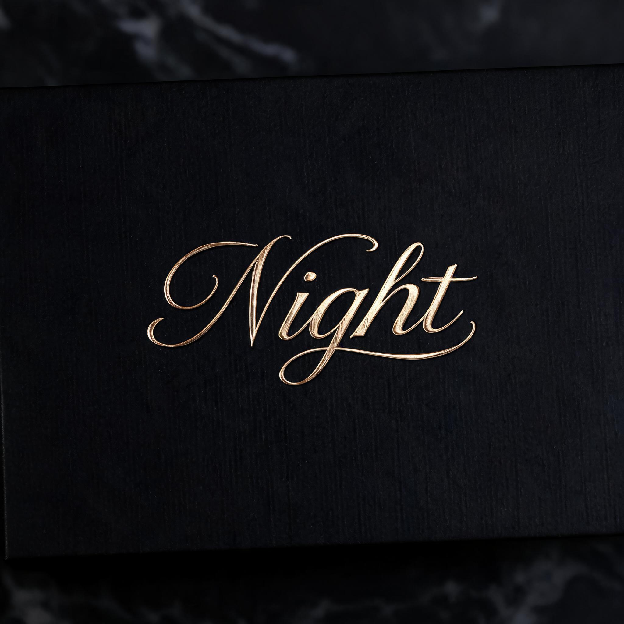 "Night" — Elegant Script | AI Text Effect Generator