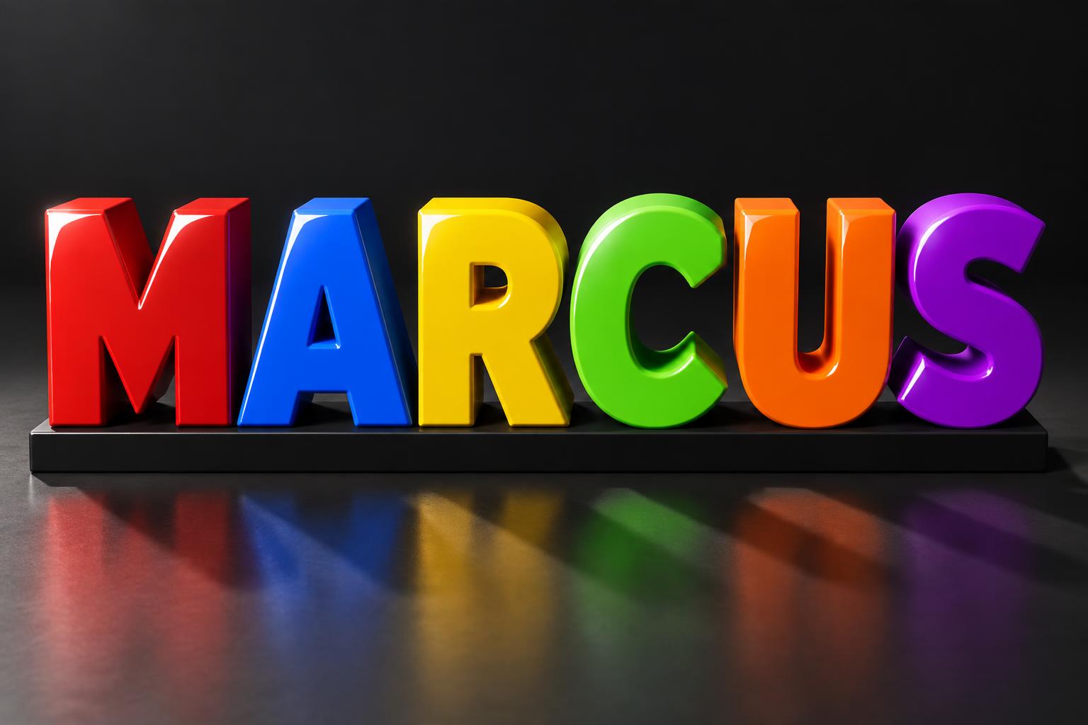 "MARCUS" — 3d Bold | AI Text Effect Generator