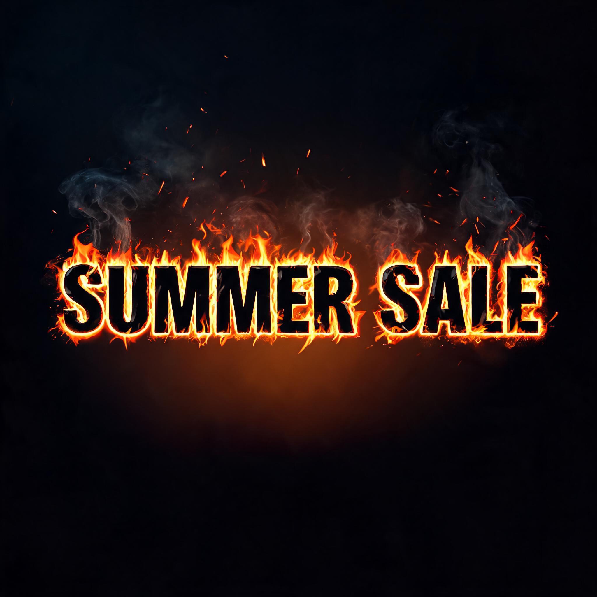 "SUMMER SALE " — Fire Smoke | AI Text Effect Generator