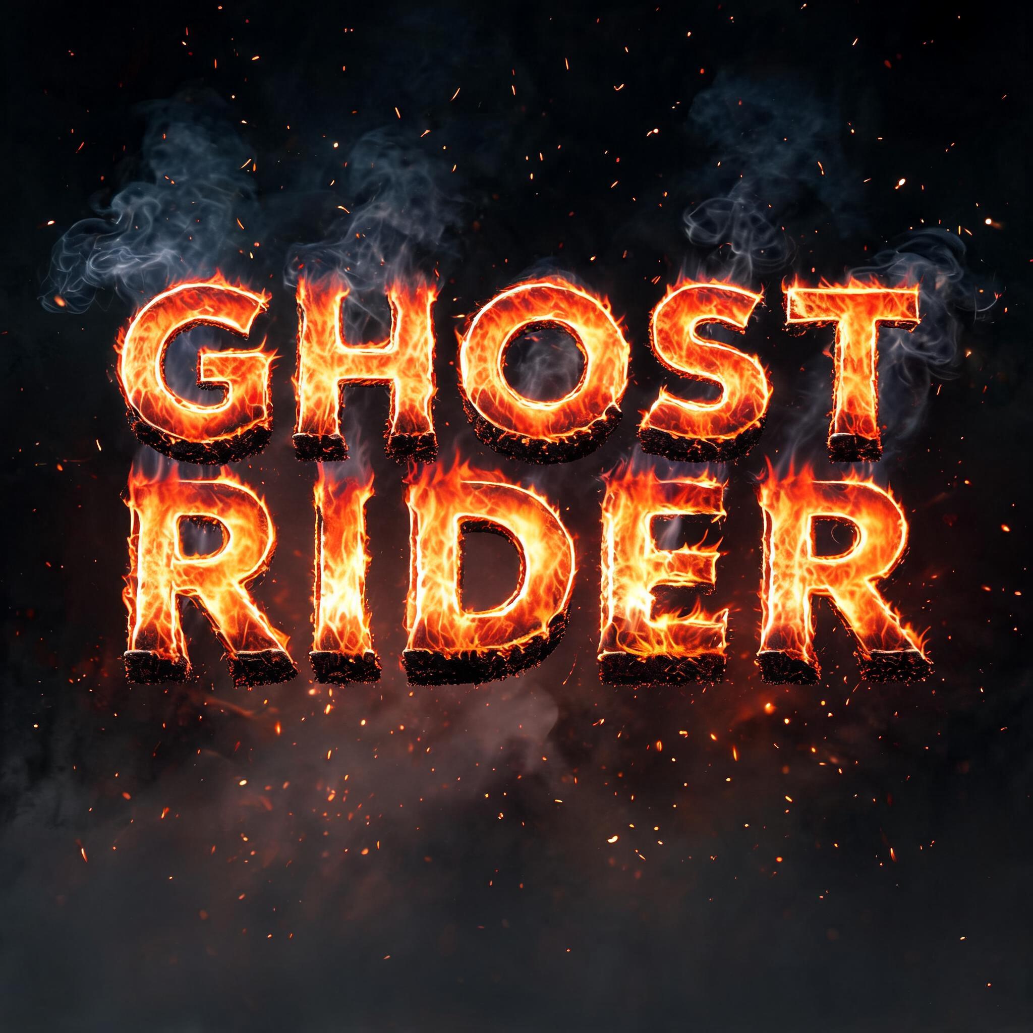 "GHOST RIDER" — Fire Smoke | AI Text Effect Generator