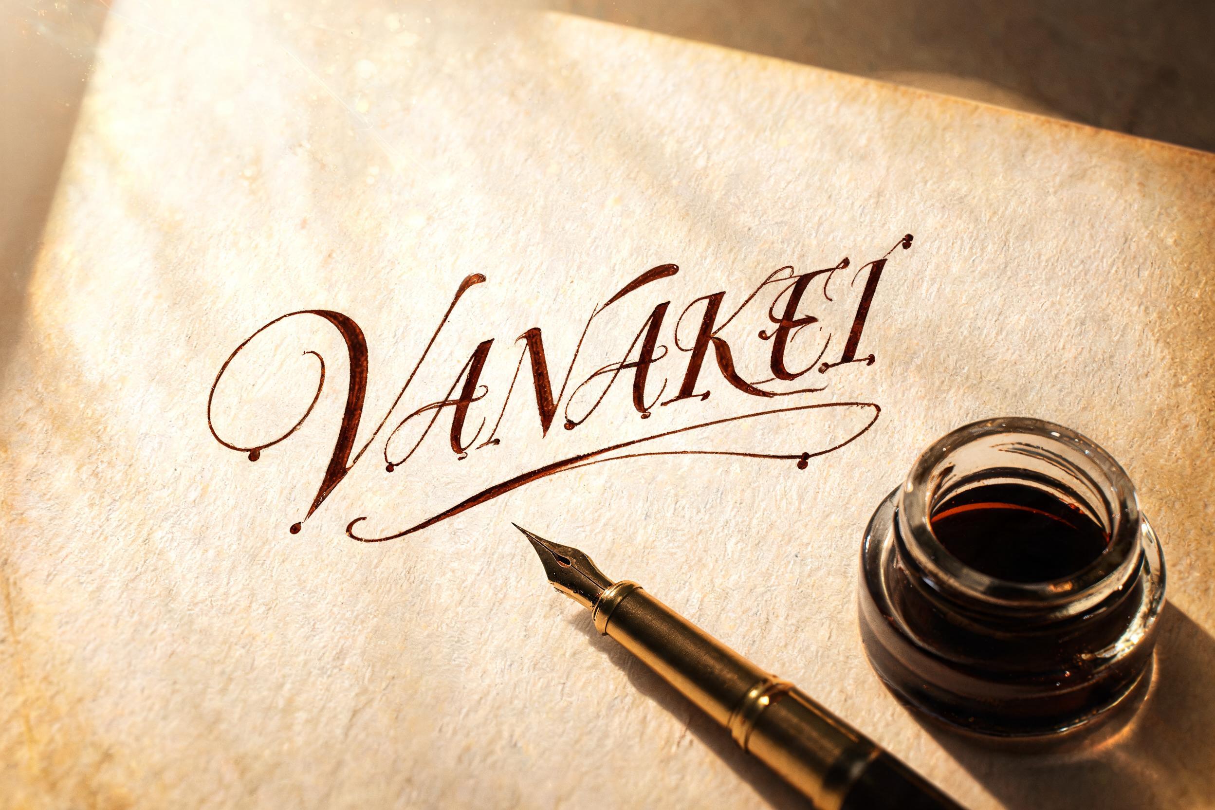 "VANAKEI" — Handwritten Script | AI Text Effect Generator