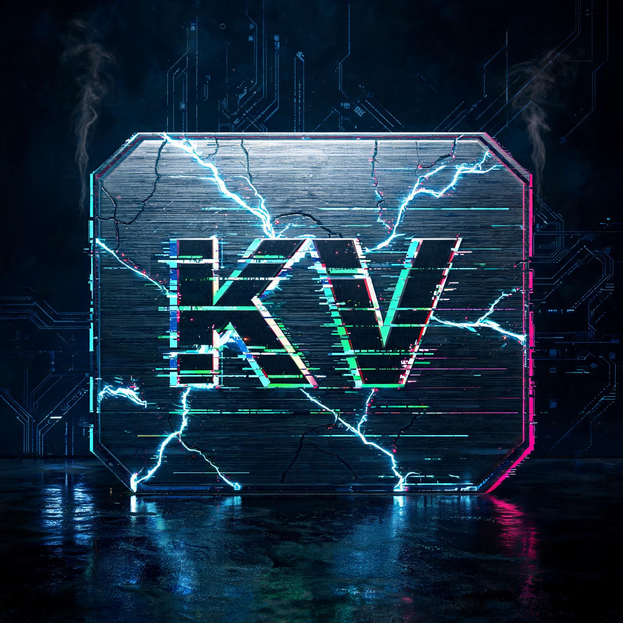 "KV" — Cyberpunk | AI Text Effect Generator