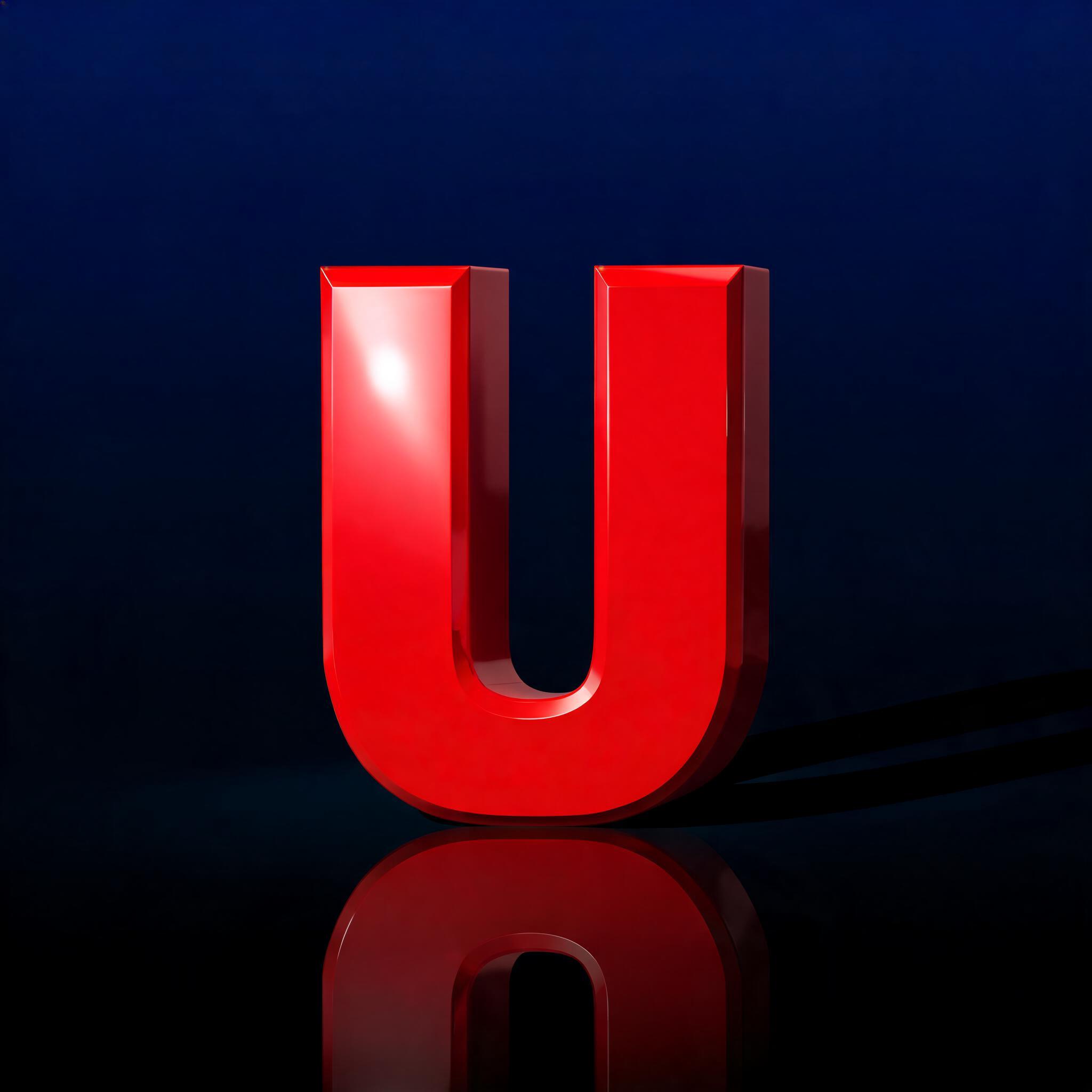 "U" — 3d Bold | AI Text Effect Generator