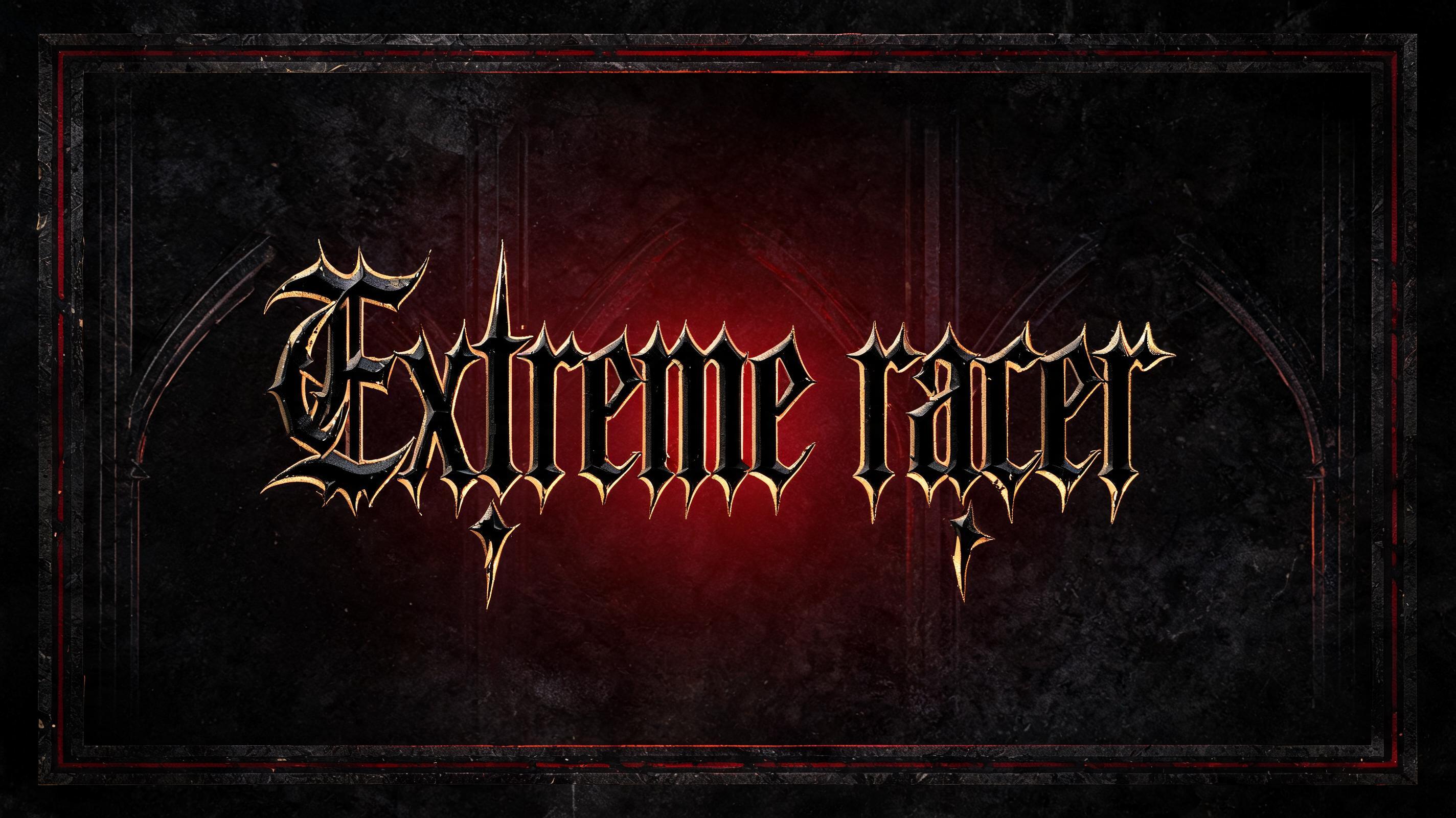 "Extreme racer" — Gothic Font | AI Text Effect Generator