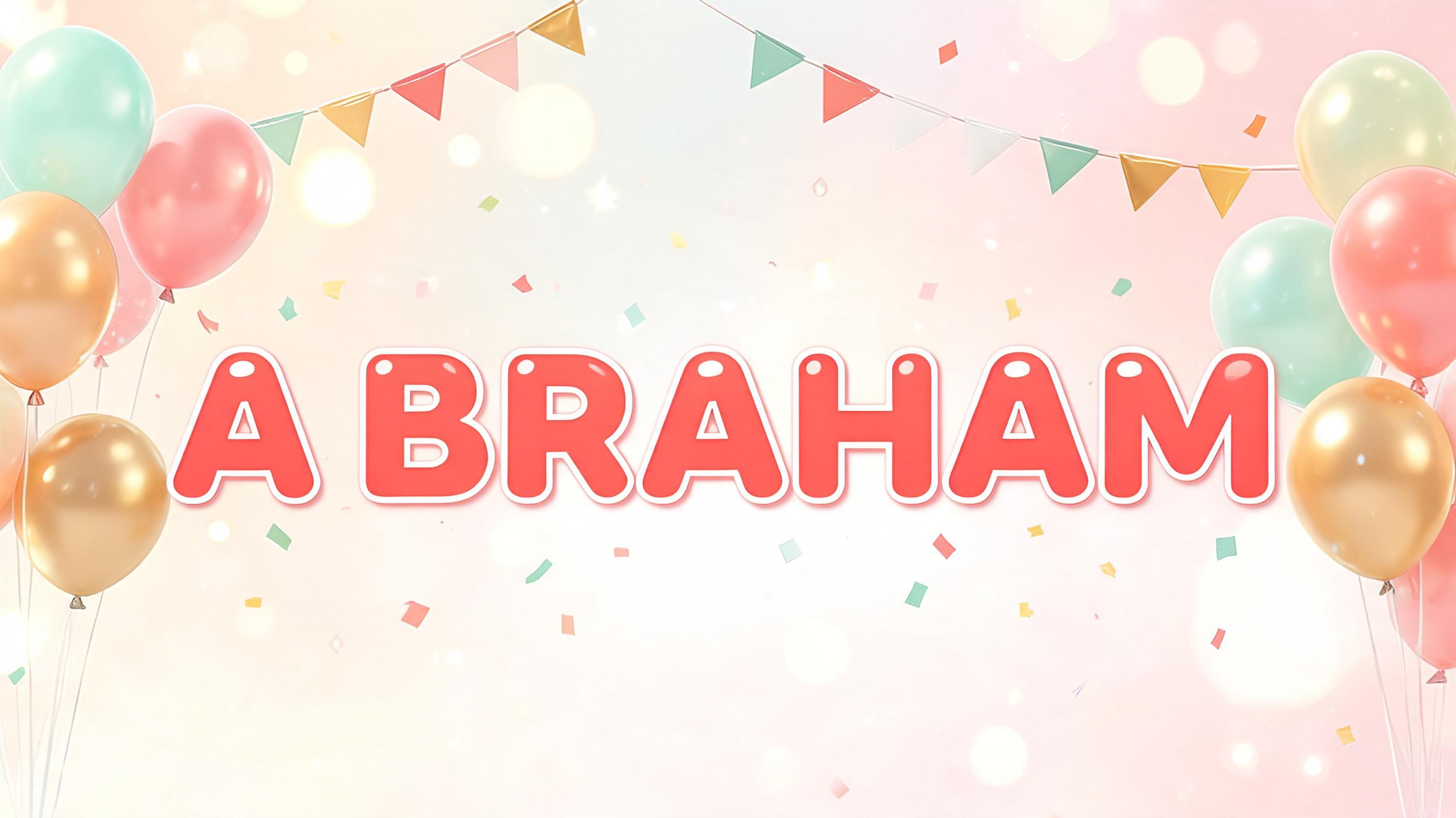 "A B R A H A M" — Birthday | AI Text Effect Generator