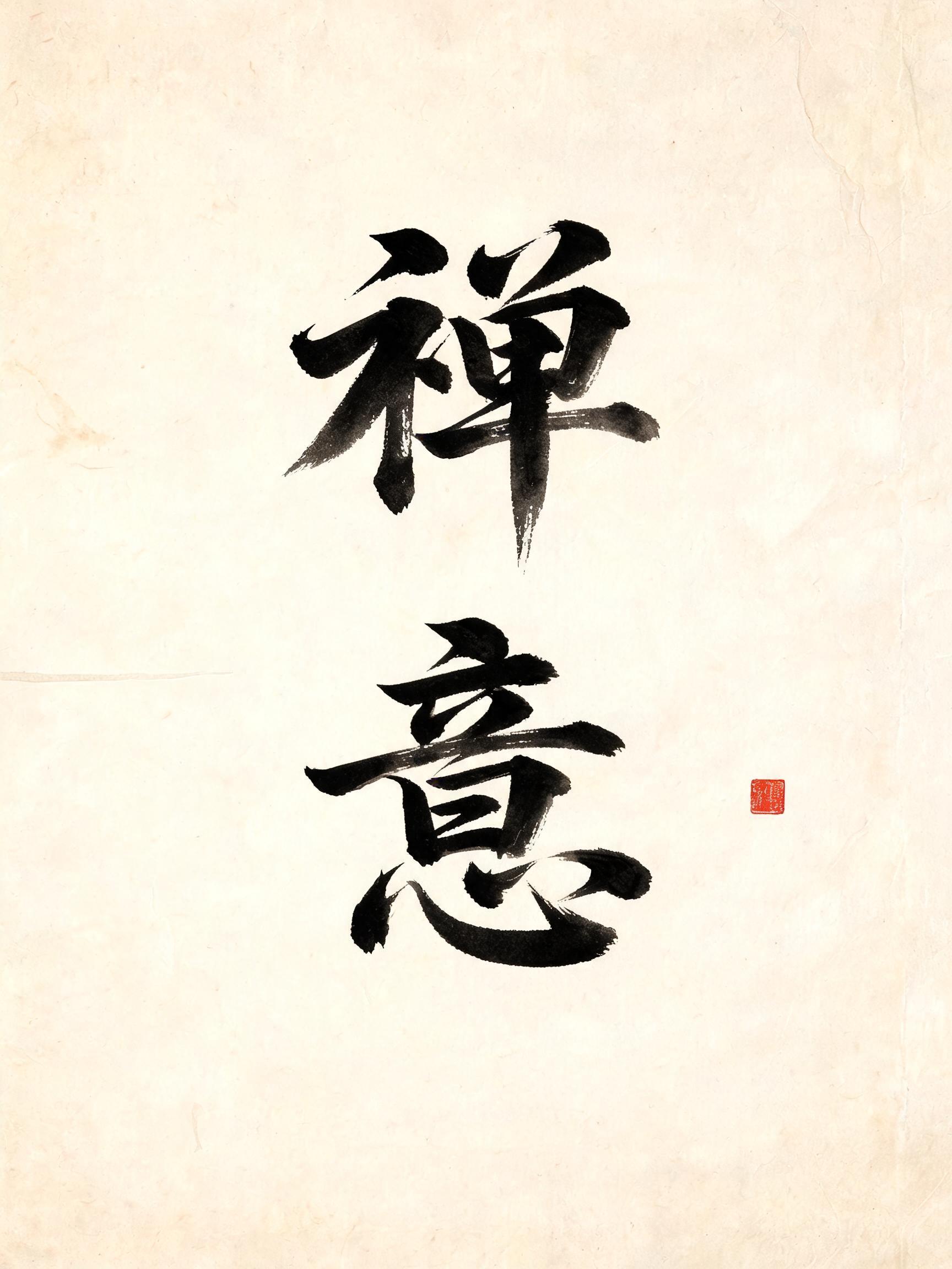 "禅
意" — Brush Chinese Ink | AI Text Effect Generator