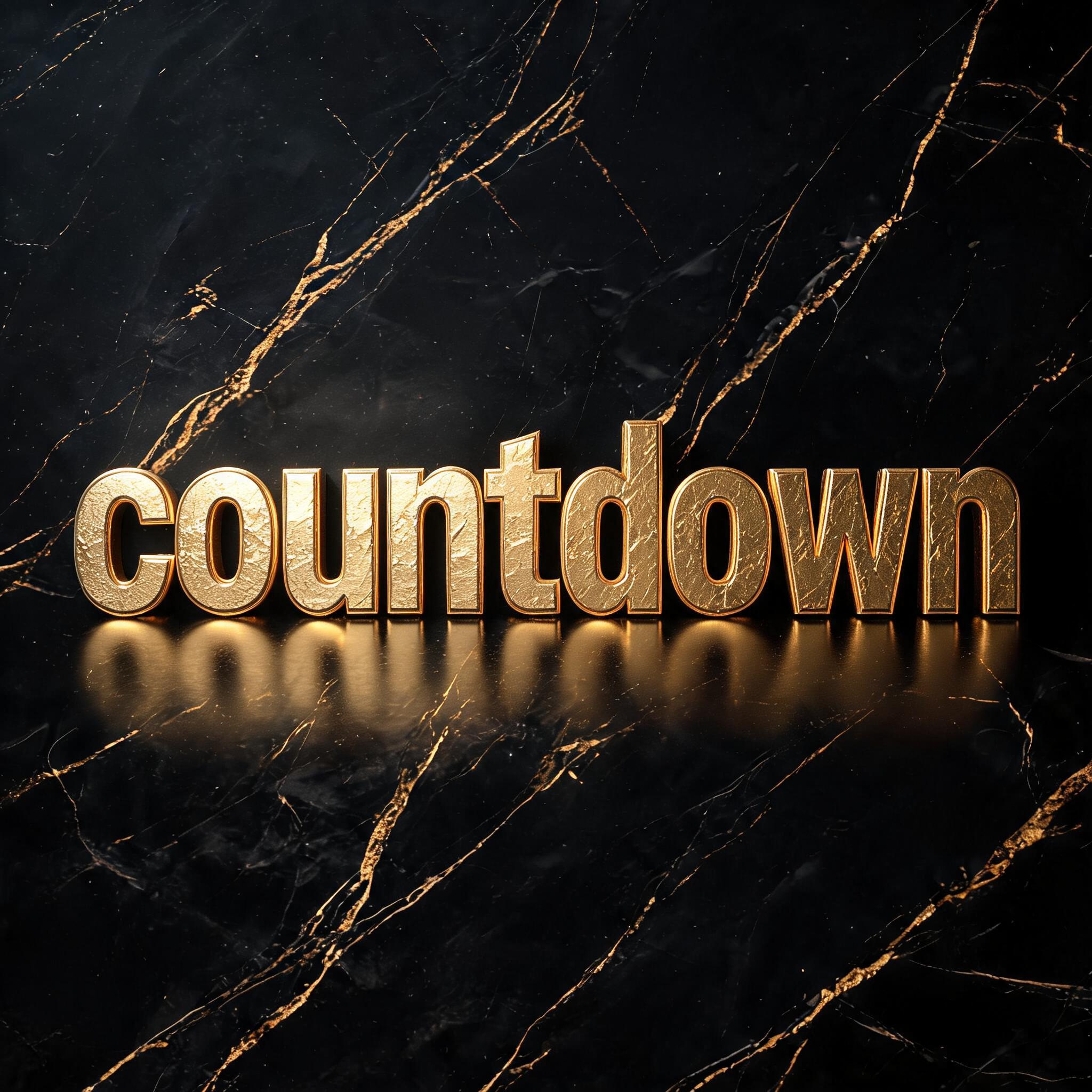 "countdown" — Luxury Gold text effect