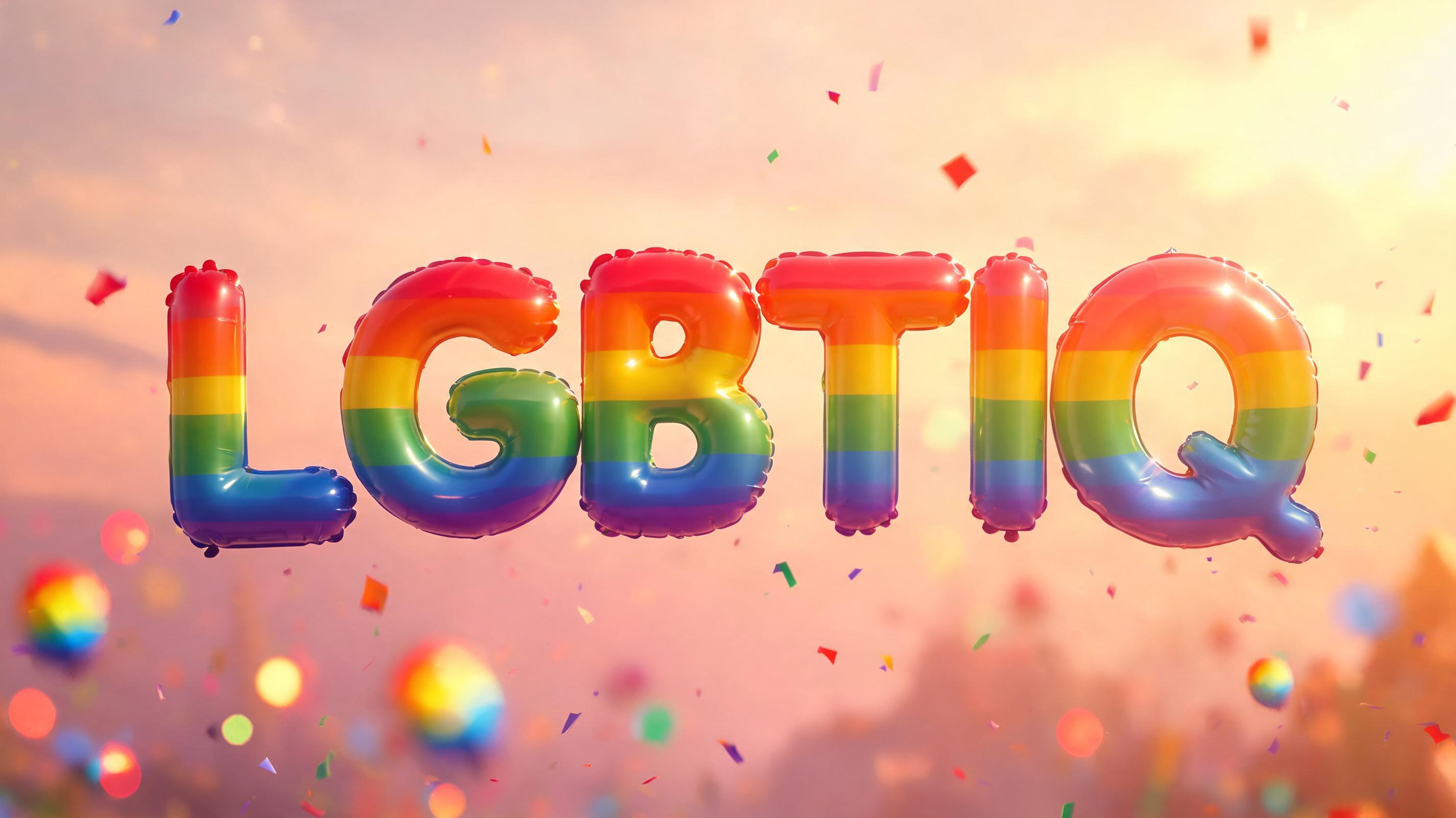 "LGBTIQ" — Rainbow | AI Text Effect Generator