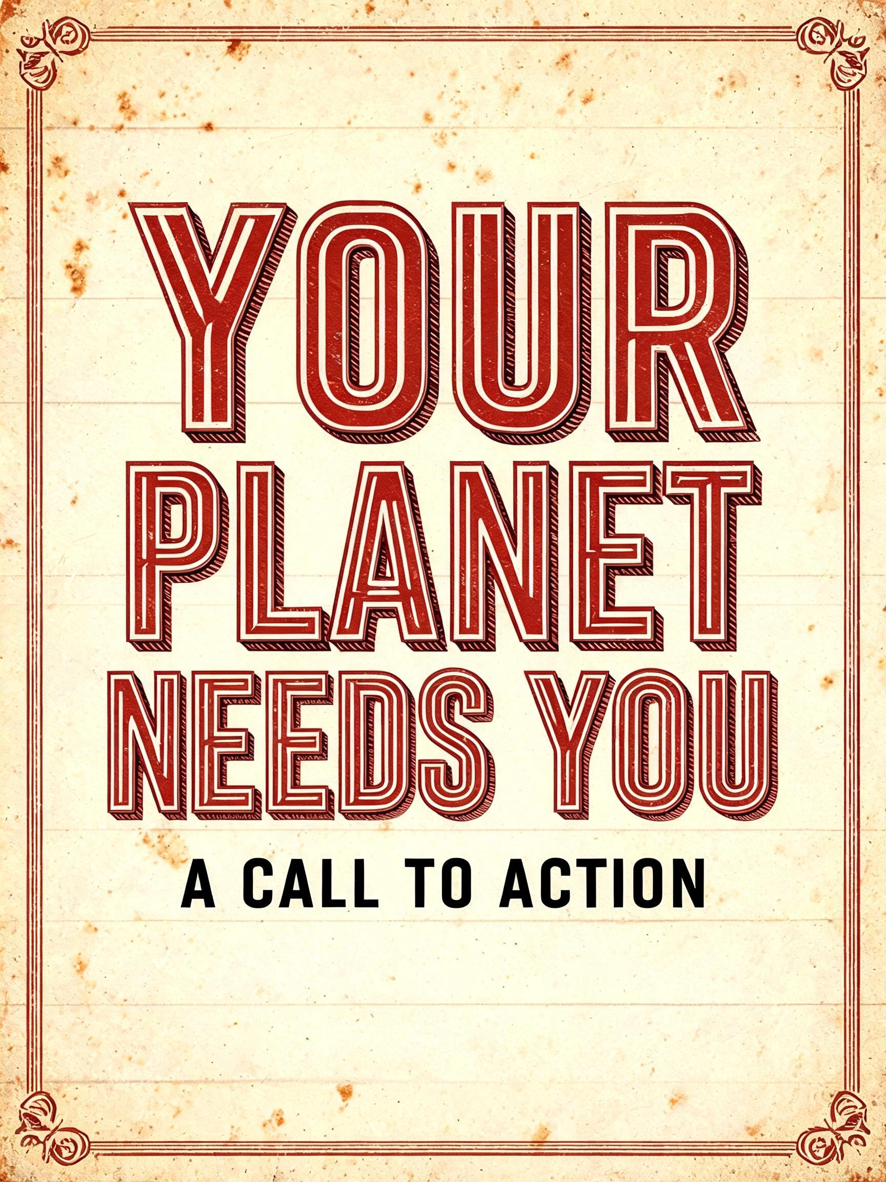 "Your Planet Needs You" — Pop Art | AI Text Effect Generator