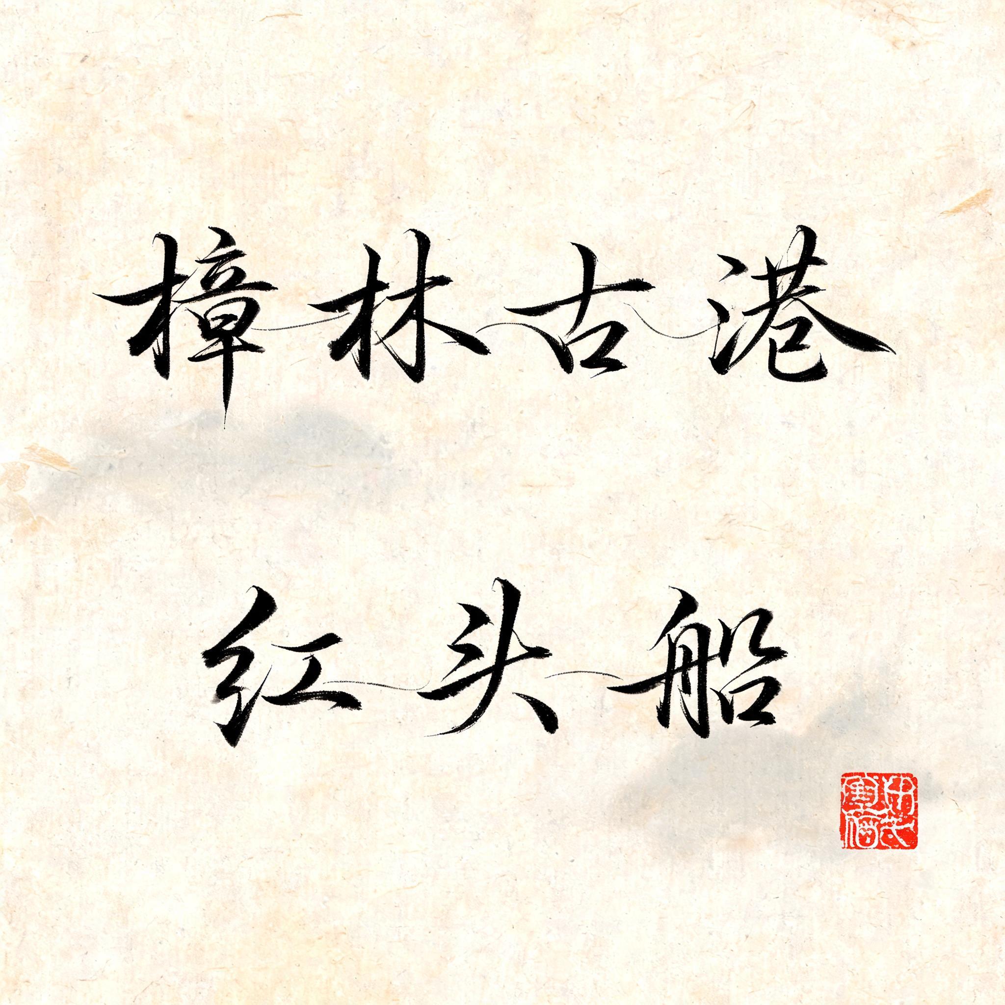 "樟林古港红头船" — Brush Chinese Ink | AI Text Effect Generator