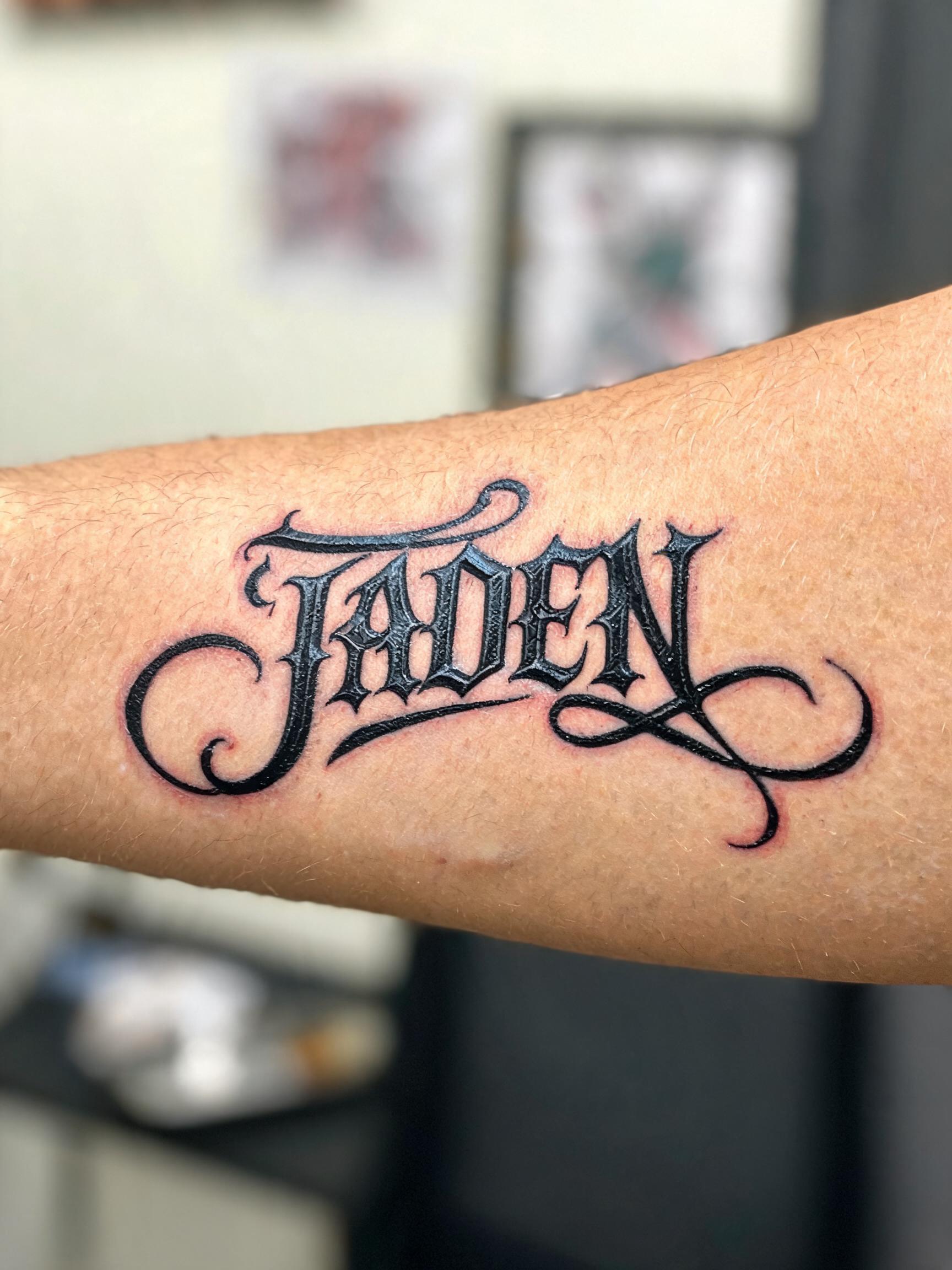 "Jaden" — Tattoo | AI Text Effect Generator