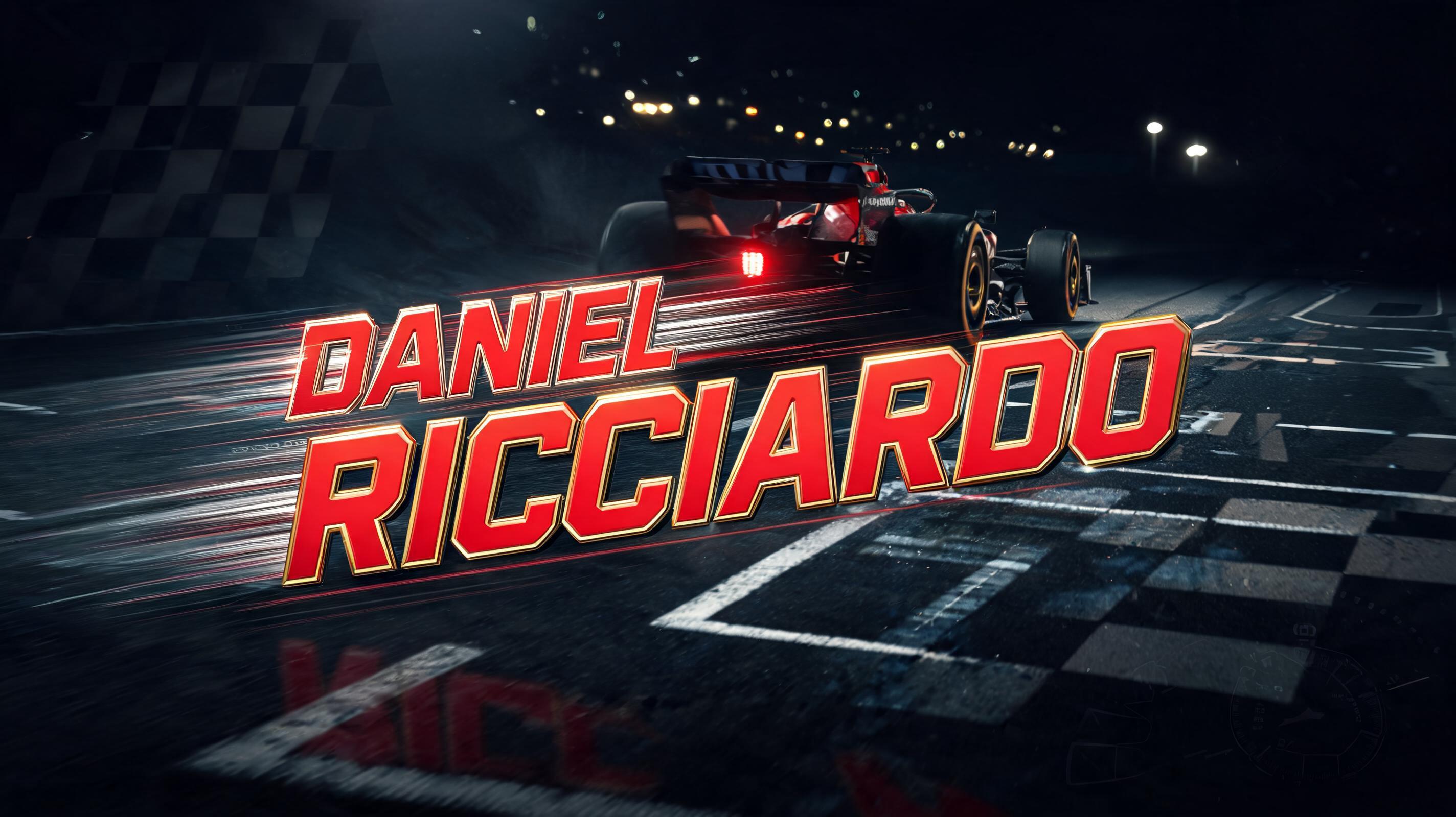 "Daniel Ricciardo" — Racing | AI Text Effect Generator