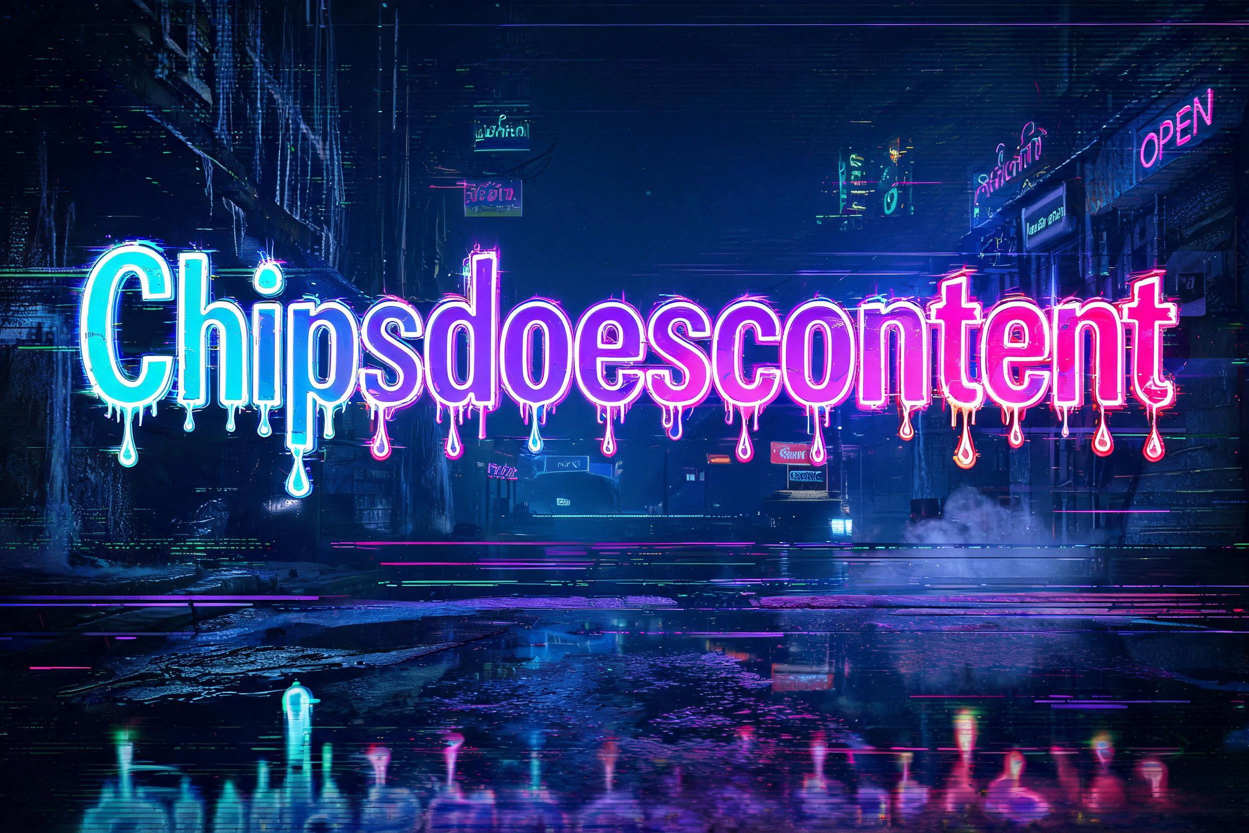 "Chipsdoescontent" — Cyberpunk | AI Text Effect Generator