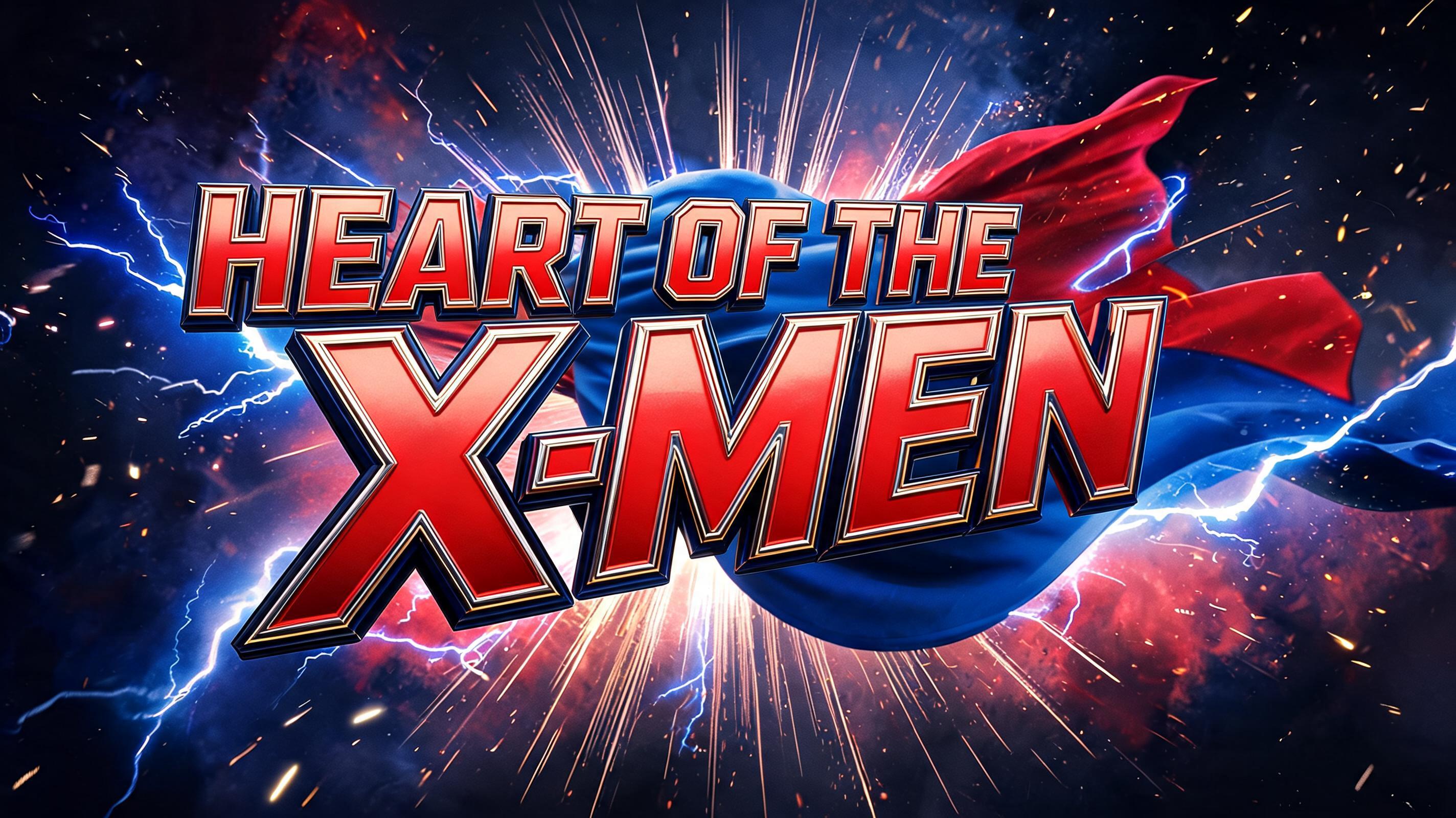 "HEART OF THE X-MEN" — Superhero text effect