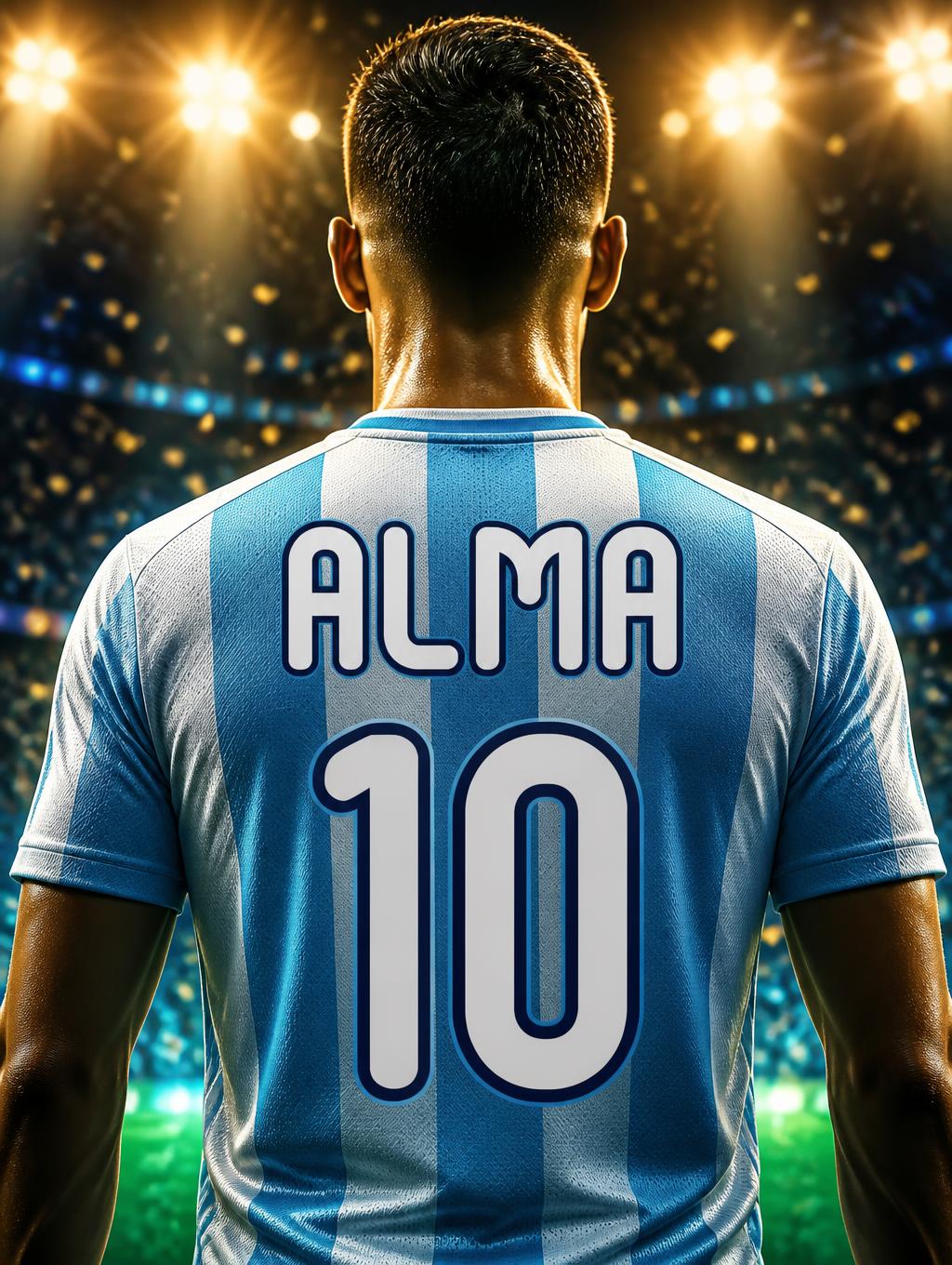"ALMA
10" — Sports Football | AI Text Effect Generator