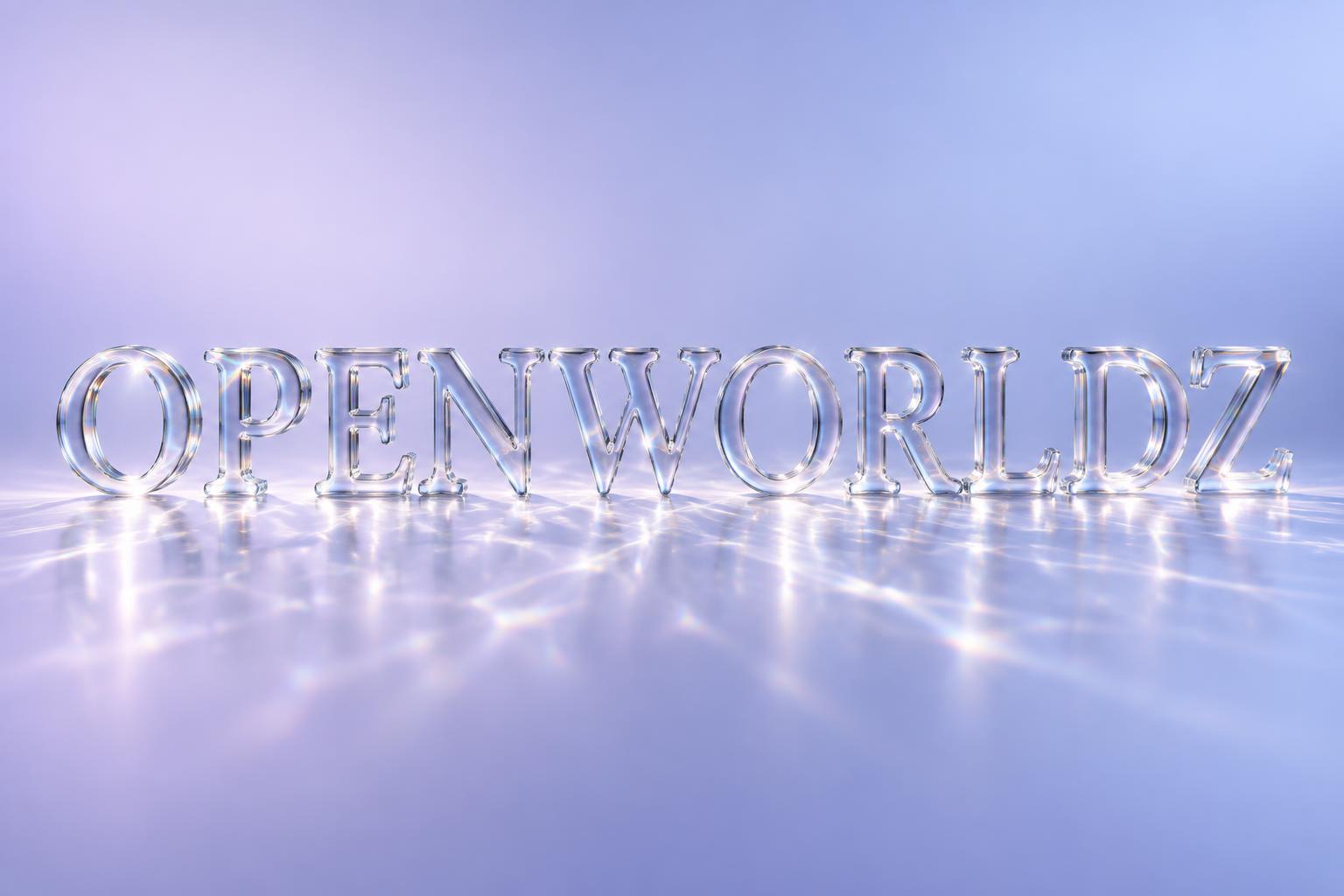 "ᴏᴘᴇɴᴡᴏʀʟᴅᴢ" — Glass | AI Text Effect Generator