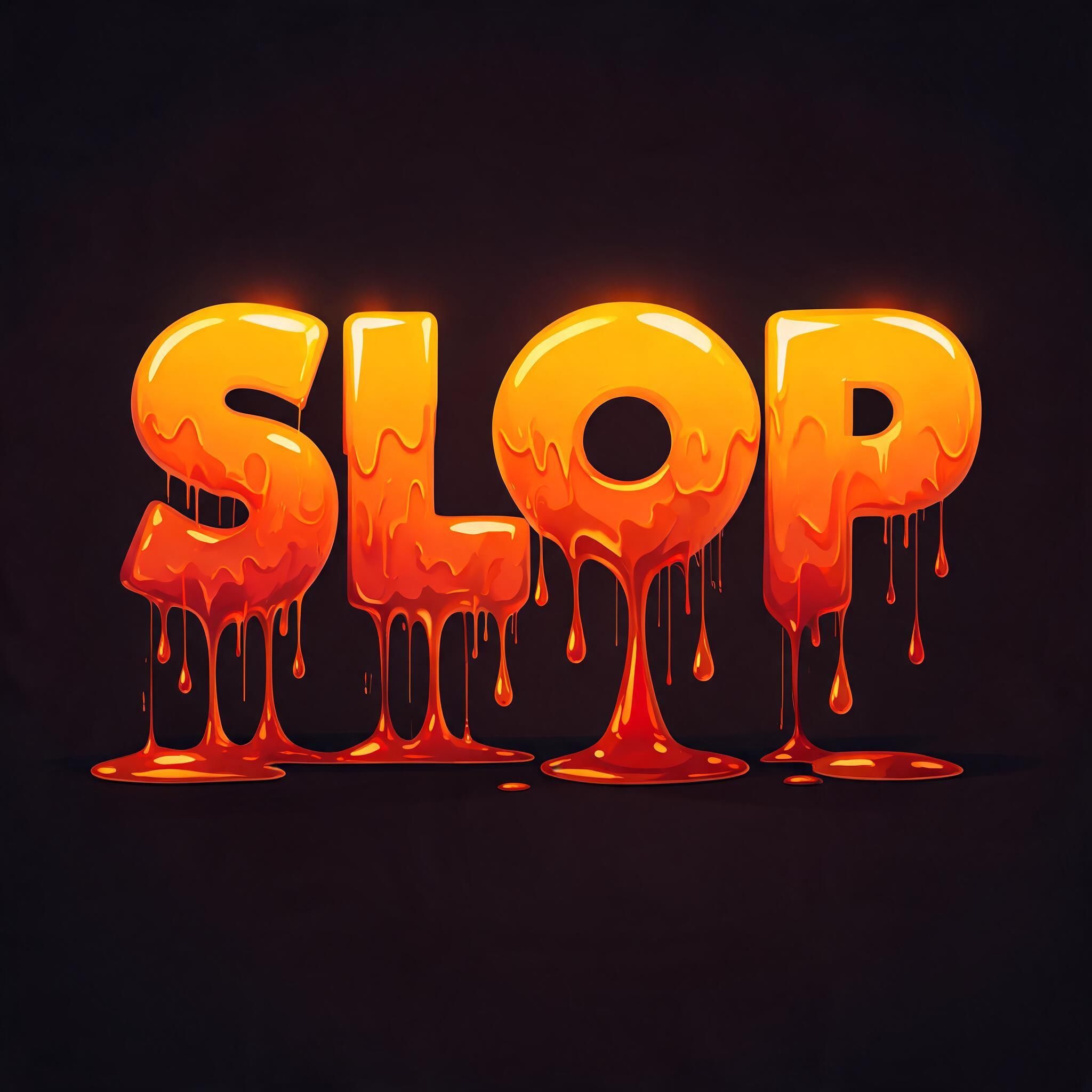 "SLOP" — Drip Font Melting | AI Text Effect Generator