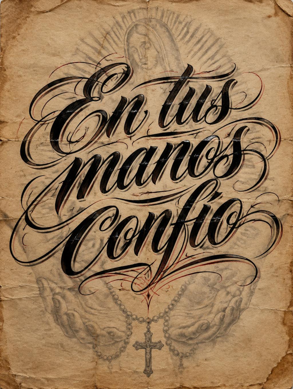 "En tus manos confío" — Chicano | AI Text Effect Generator