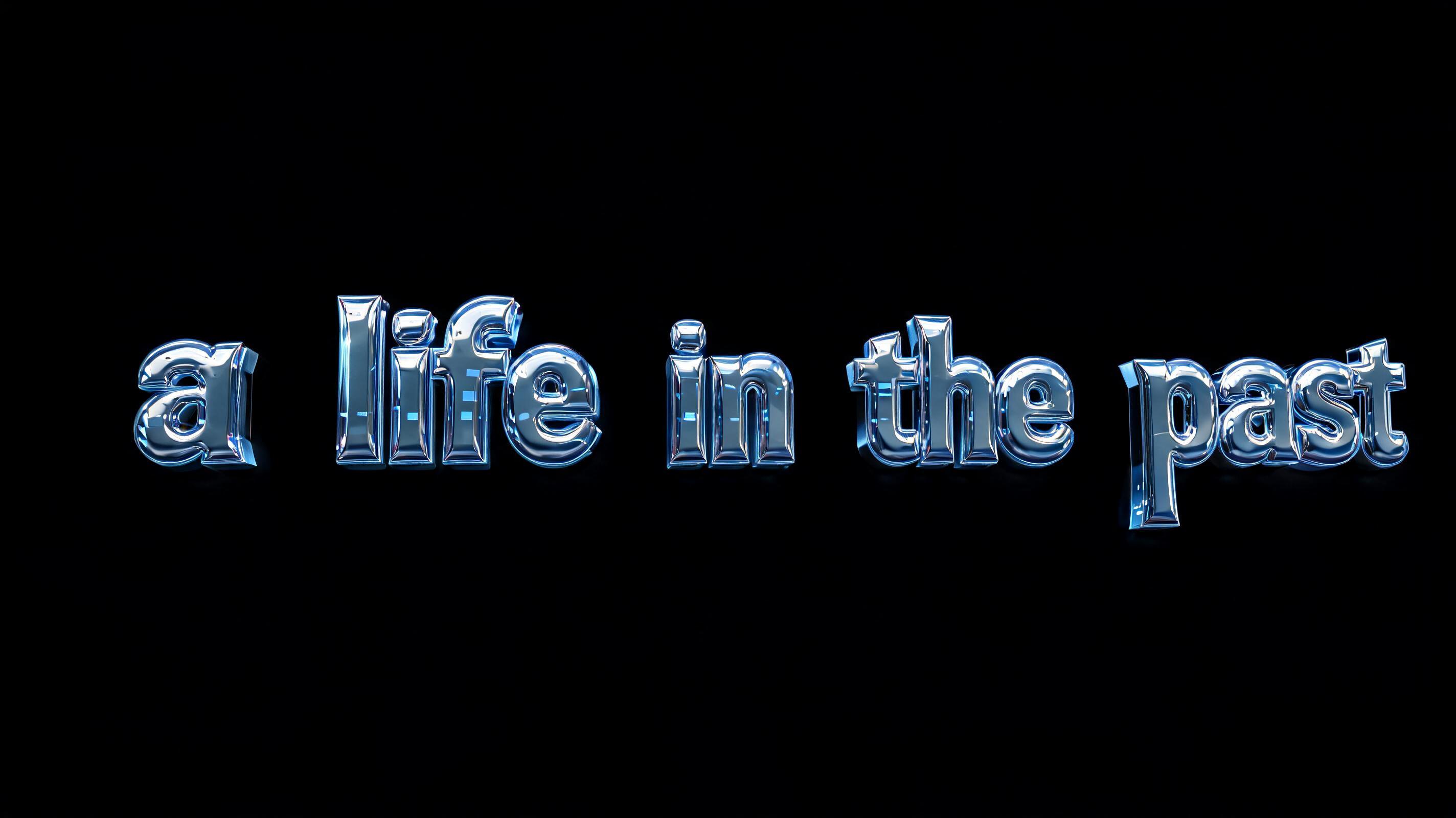 "a life in the past" — Chrome Metal 3d | AI Text Effect Generator