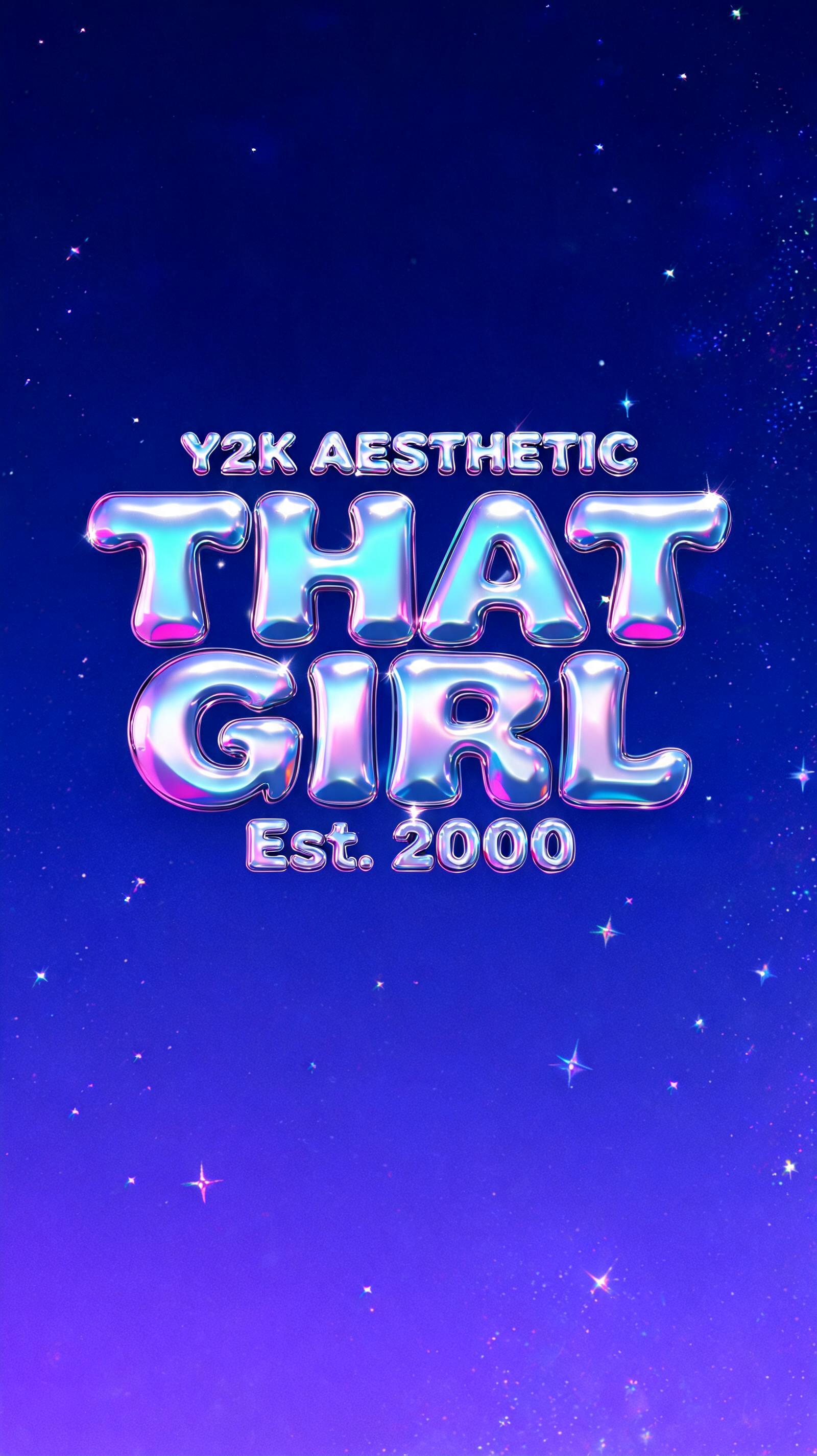 "Y2K AESTHETIC
THAT GIRL
Est. 2000" — Y2k | AI Text Effect Generator