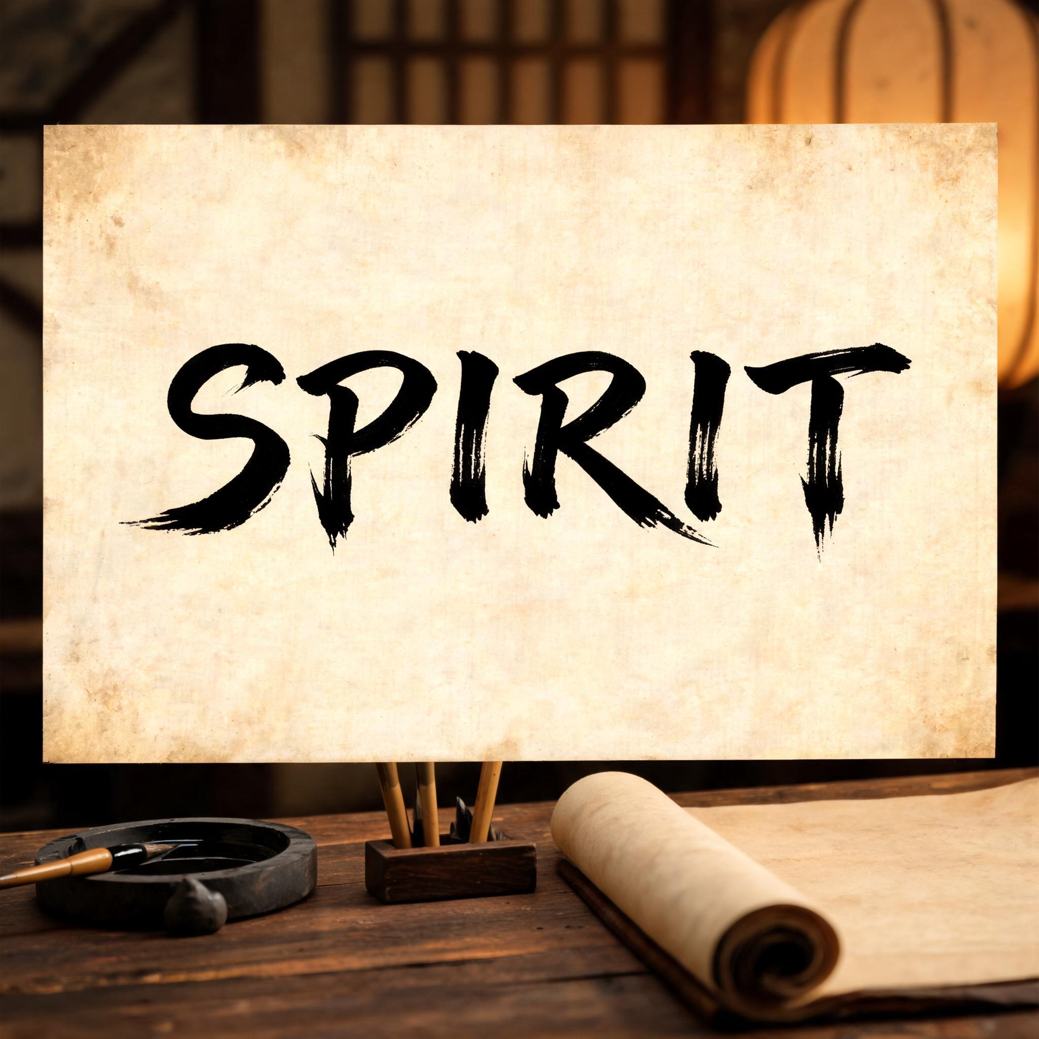 "SPIRIT" — Brush Chinese Ink | AI Text Effect Generator