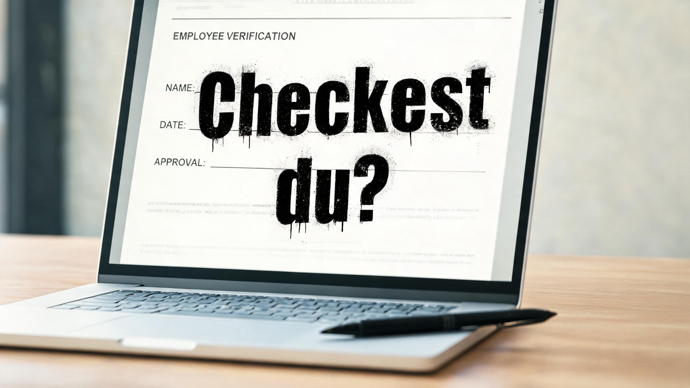 "Checkst du?" — Stencil text effect