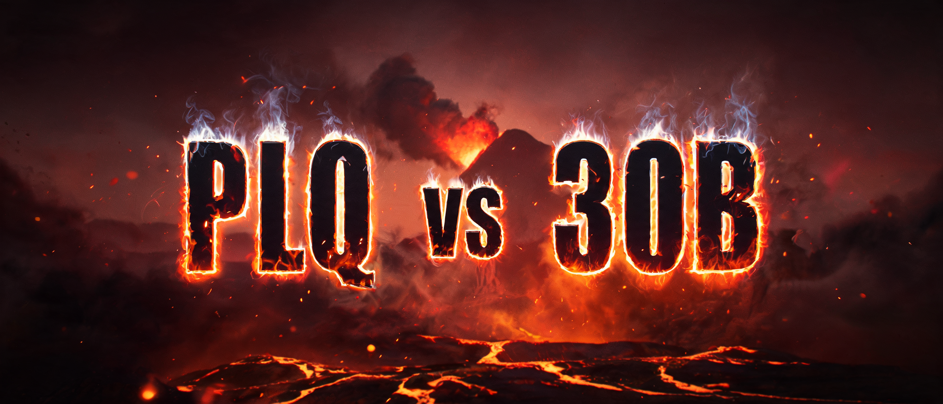 "PLQ vs 3OB" — Fire Smoke | AI Text Effect Generator