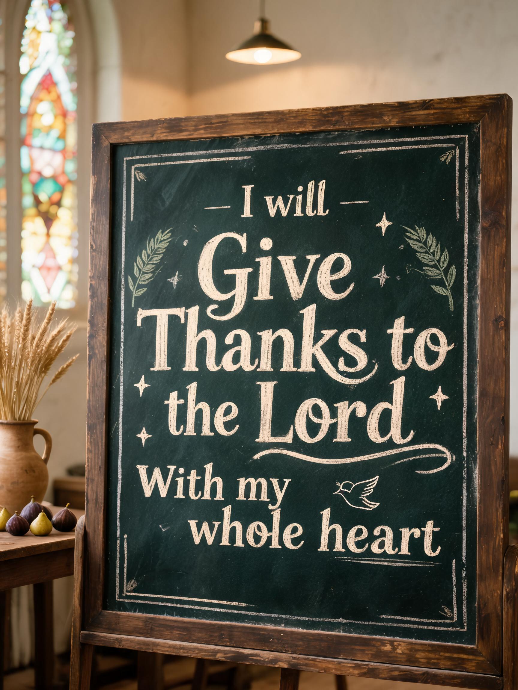 I will
Give Thanks to the Lord
With my whole heart