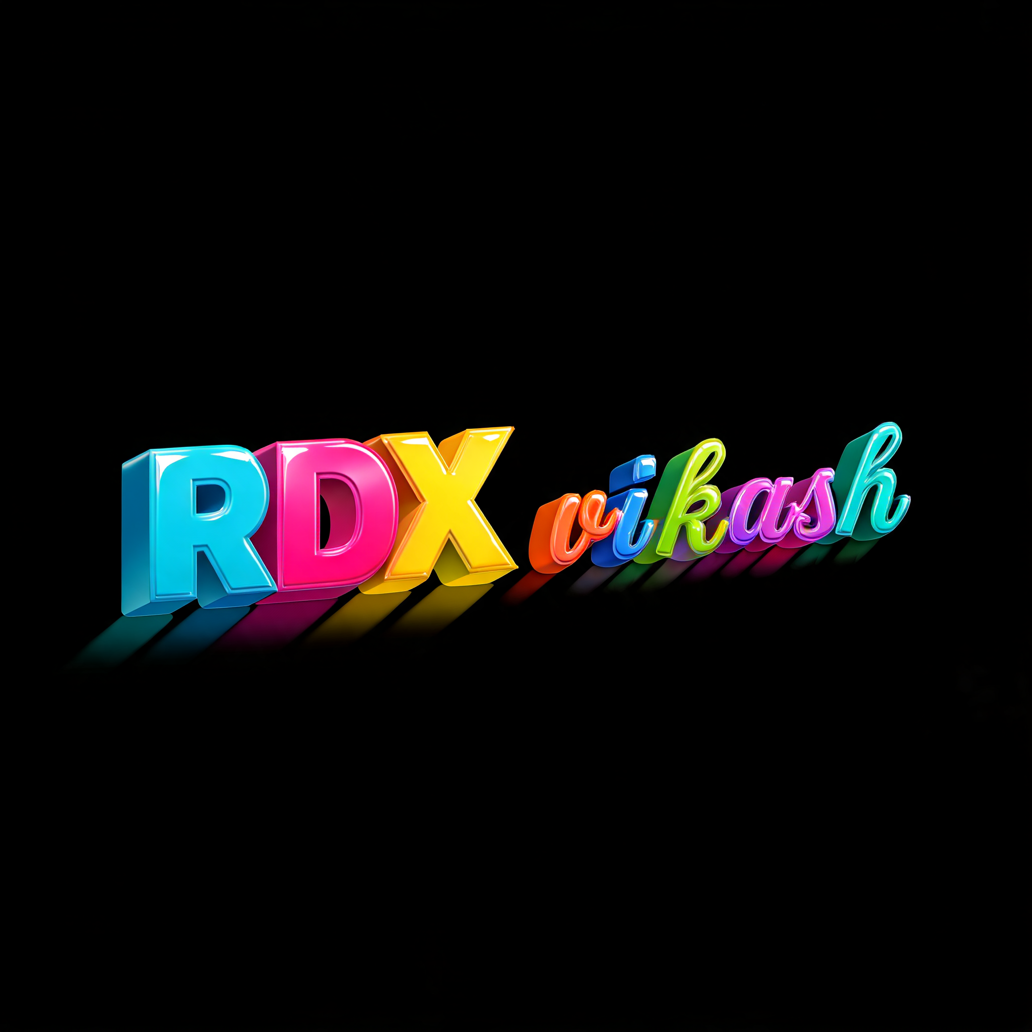 "𝚁𝙳𝚇 𝓿𝓲𝓴𝓪𝓼𝓱" — 3d Bold | AI Text Effect Generator