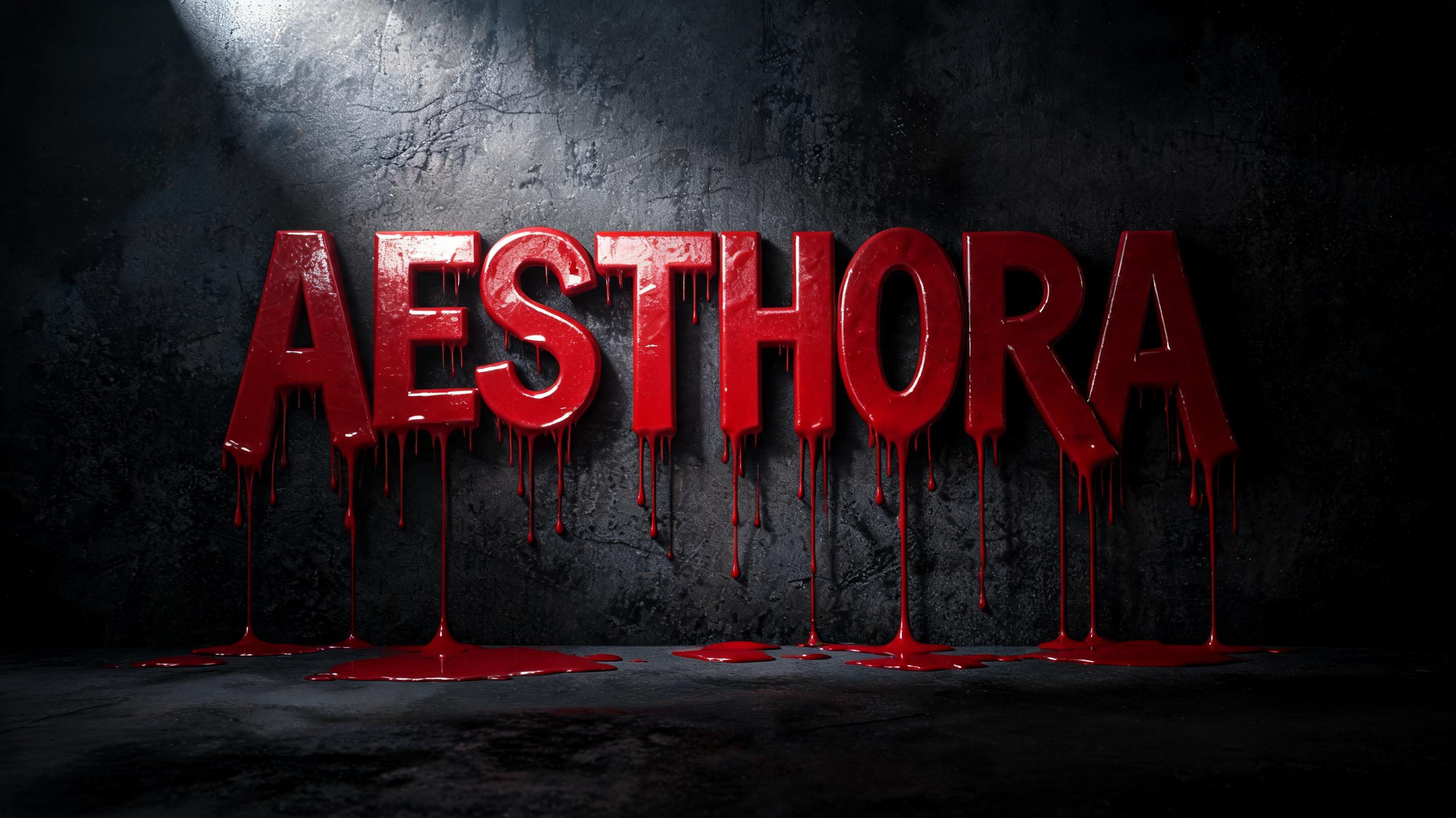 "Aesthora" — Drip Font | AI Text Effect Generator