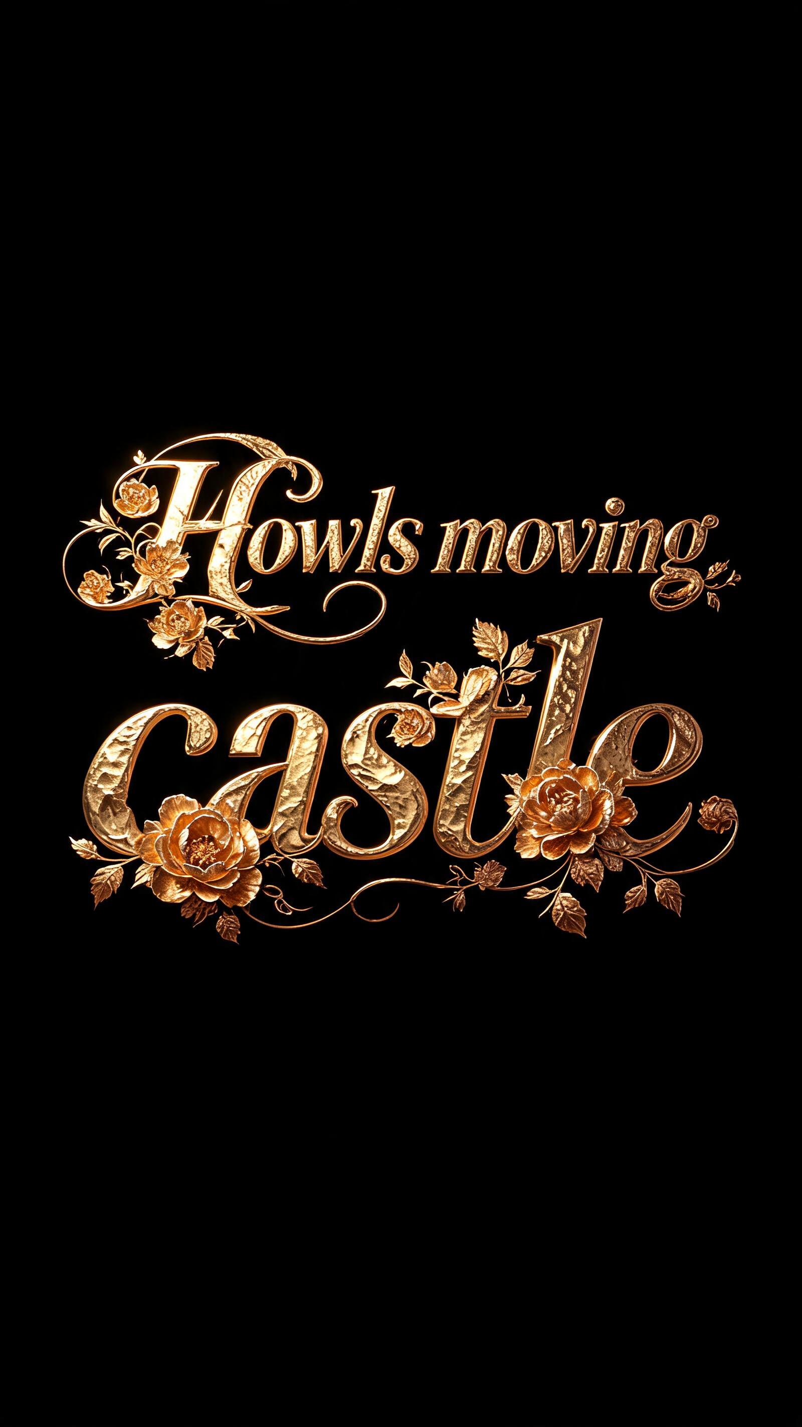 "Howls moving castle" — Luxury Gold | AI Text Effect Generator