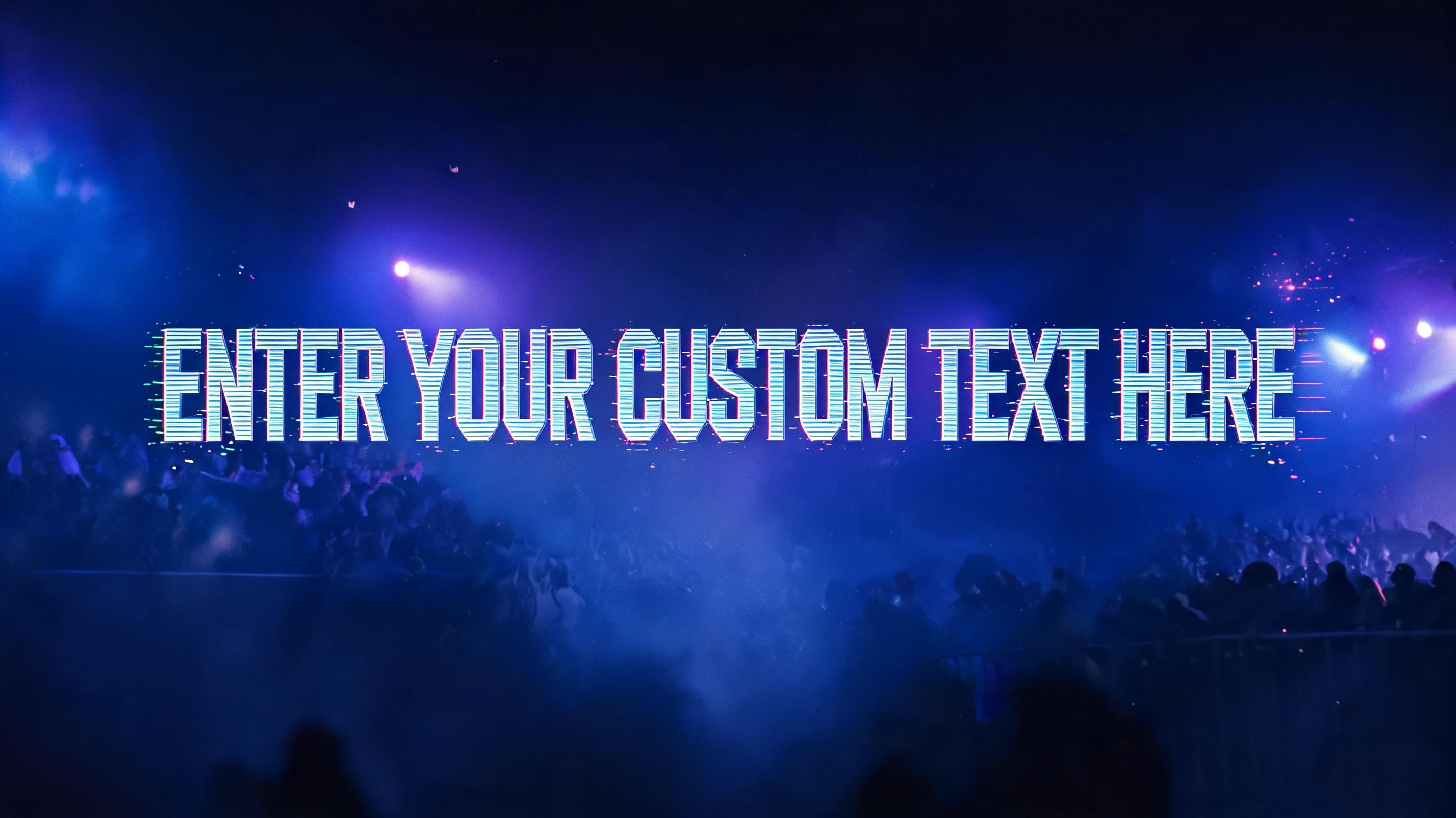 "ENTER YOUR CUSTOM TEXT HERE" — Holographic | AI Text Effect Generator