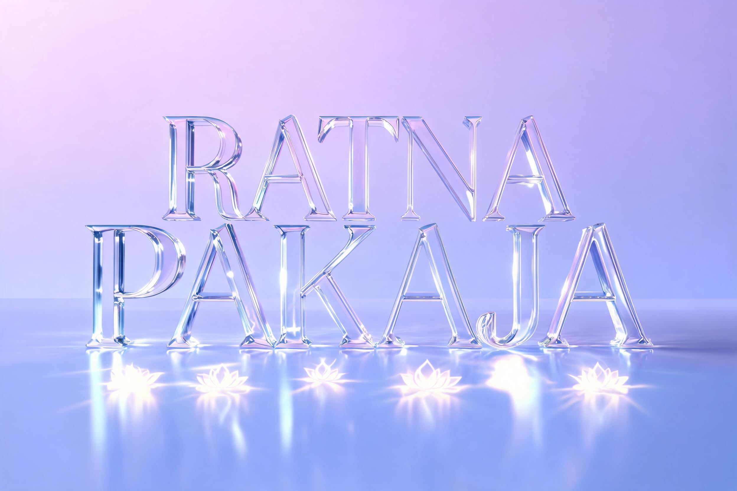"RATNA PAKAJA" — Glass | AI Text Effect Generator