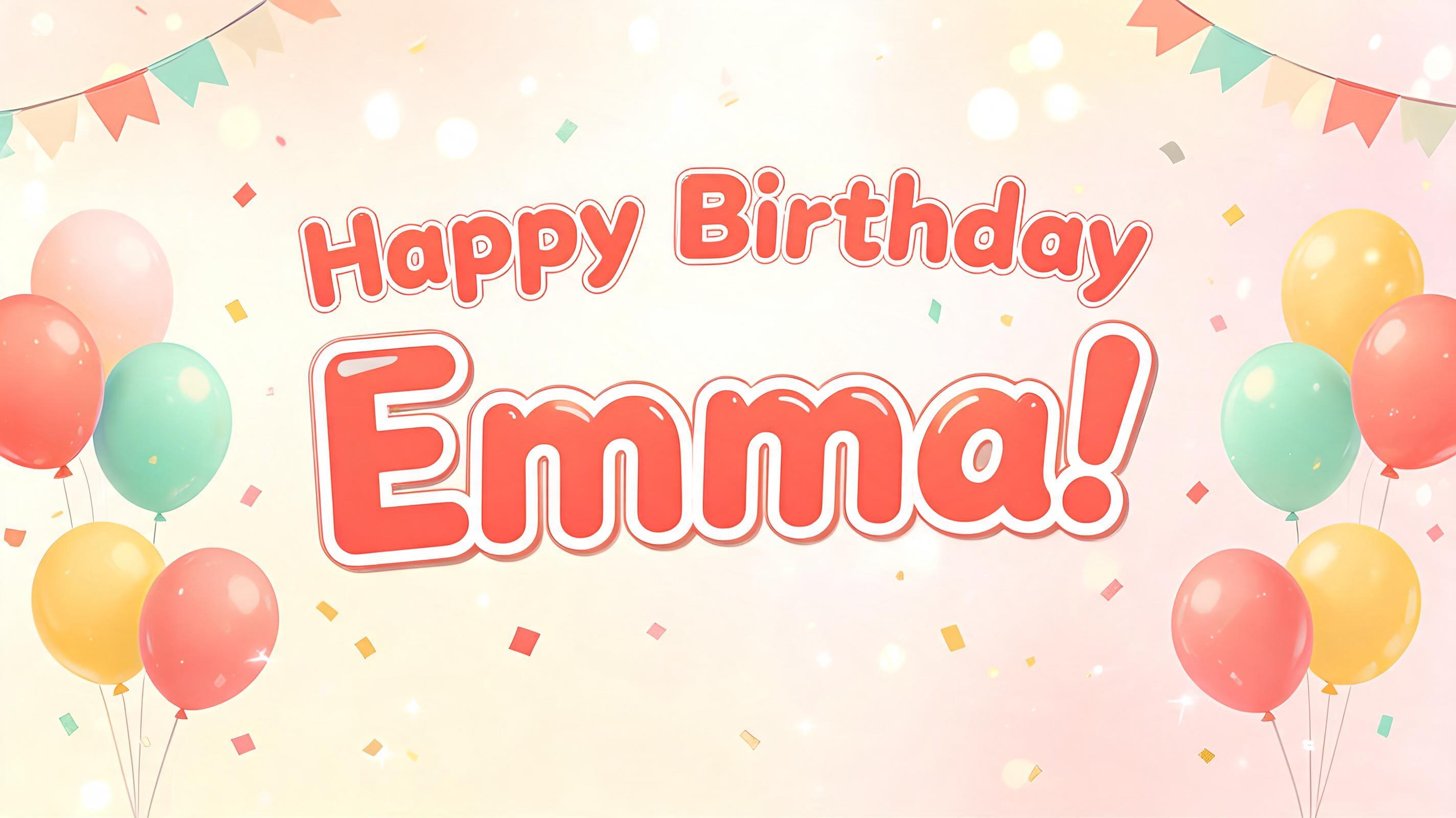 "Happy Birthday Emma!" — Birthday | AI Text Effect Generator