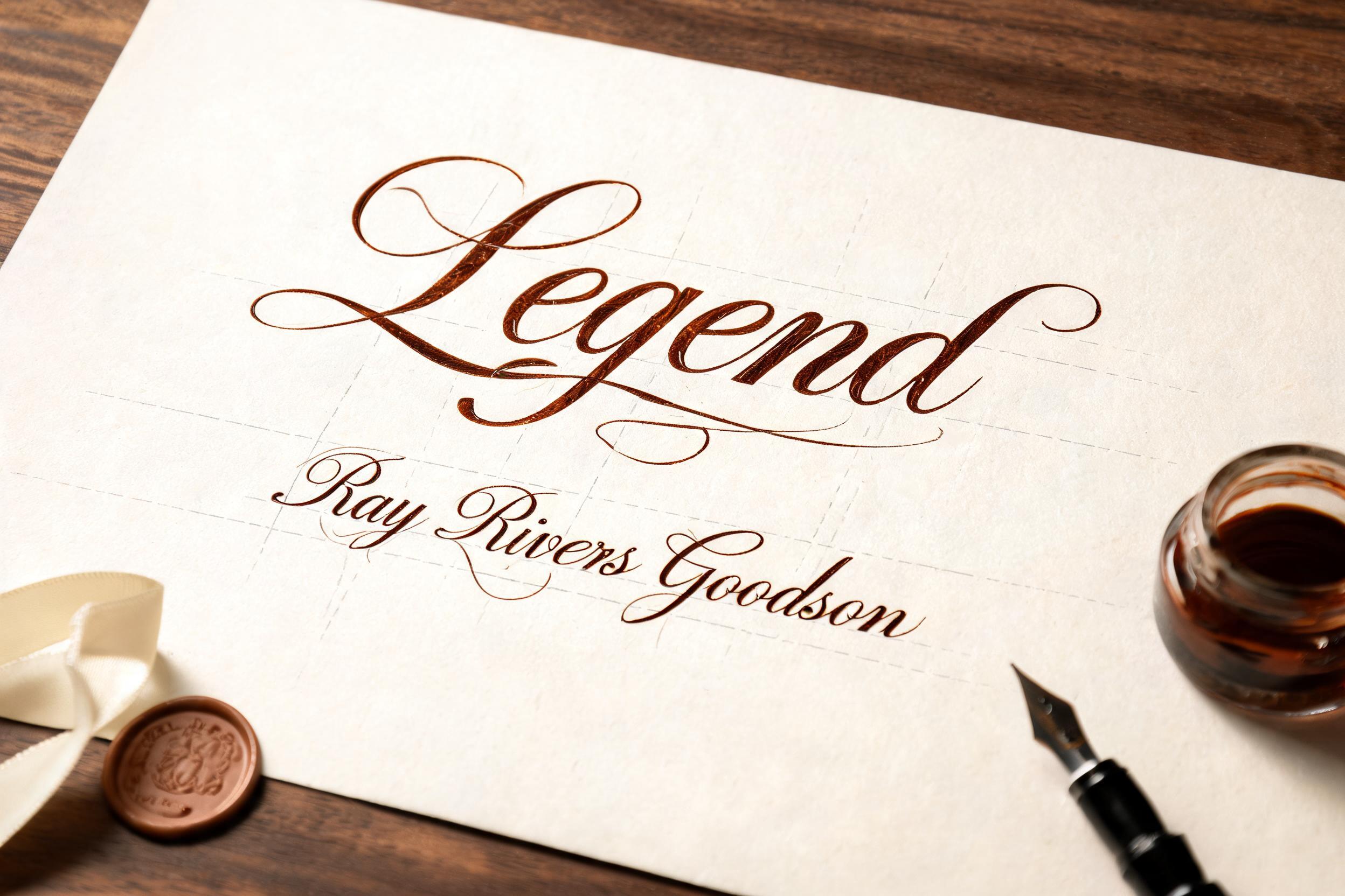 "Legend Ray Rivers Goodson" — Cursive Calligraphy | AI Text Effect Generator