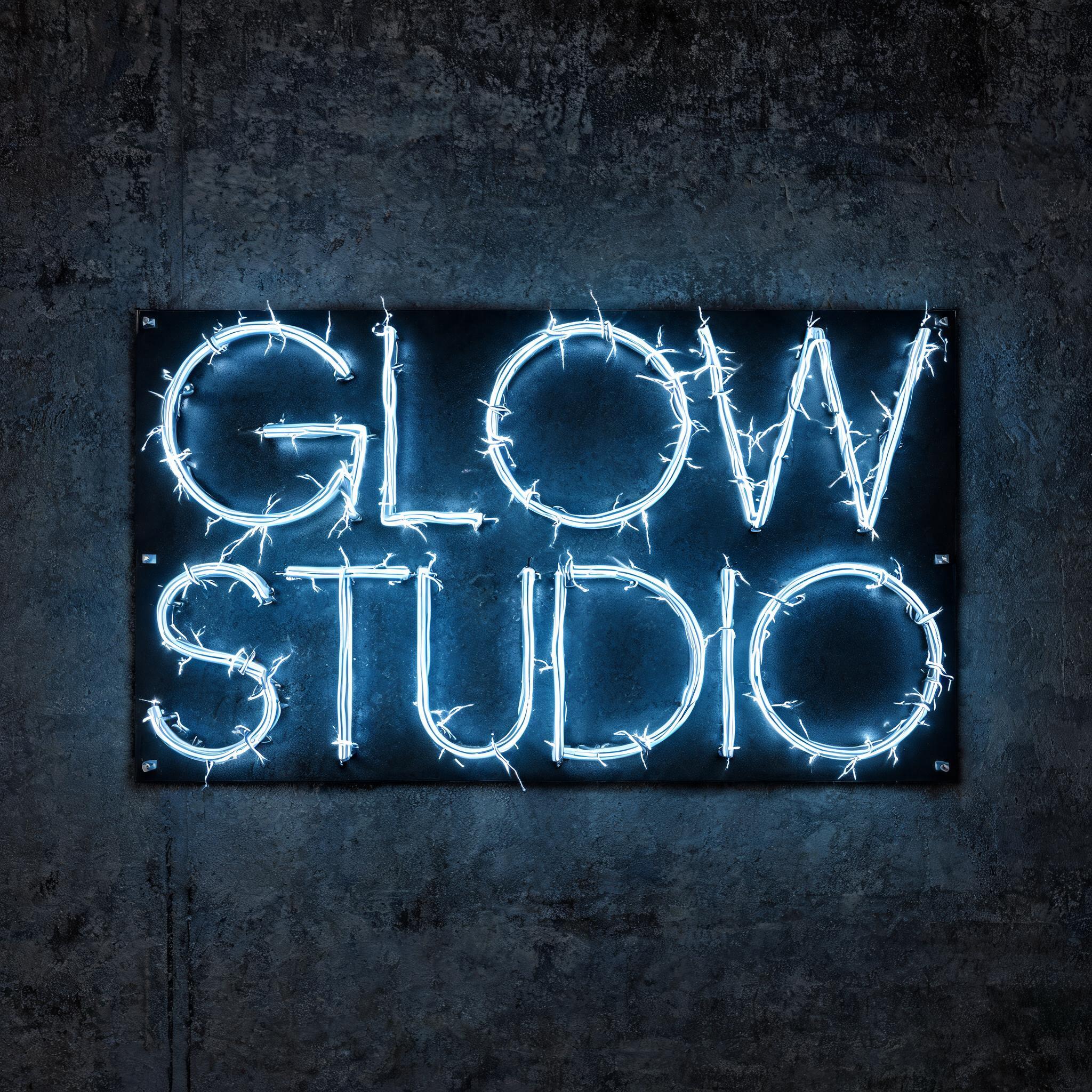 "GLOW STUDIO" — Neon Sign | AI Text Effect Generator