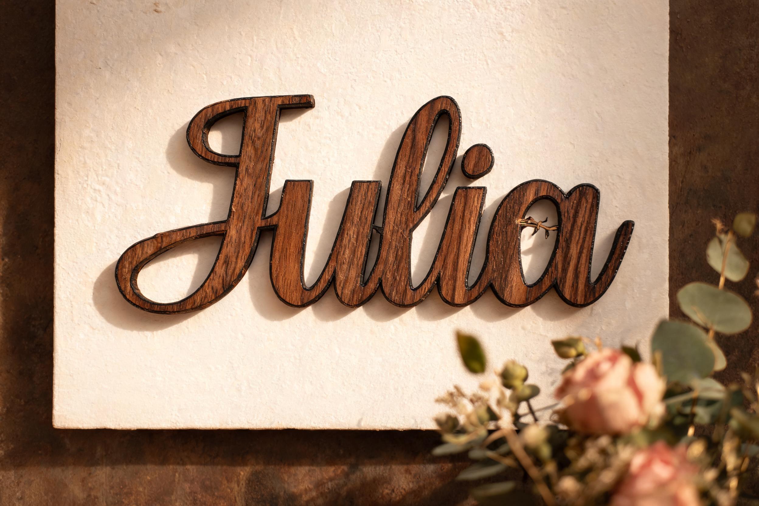"Julia" — Laser Cut | AI Text Effect Generator